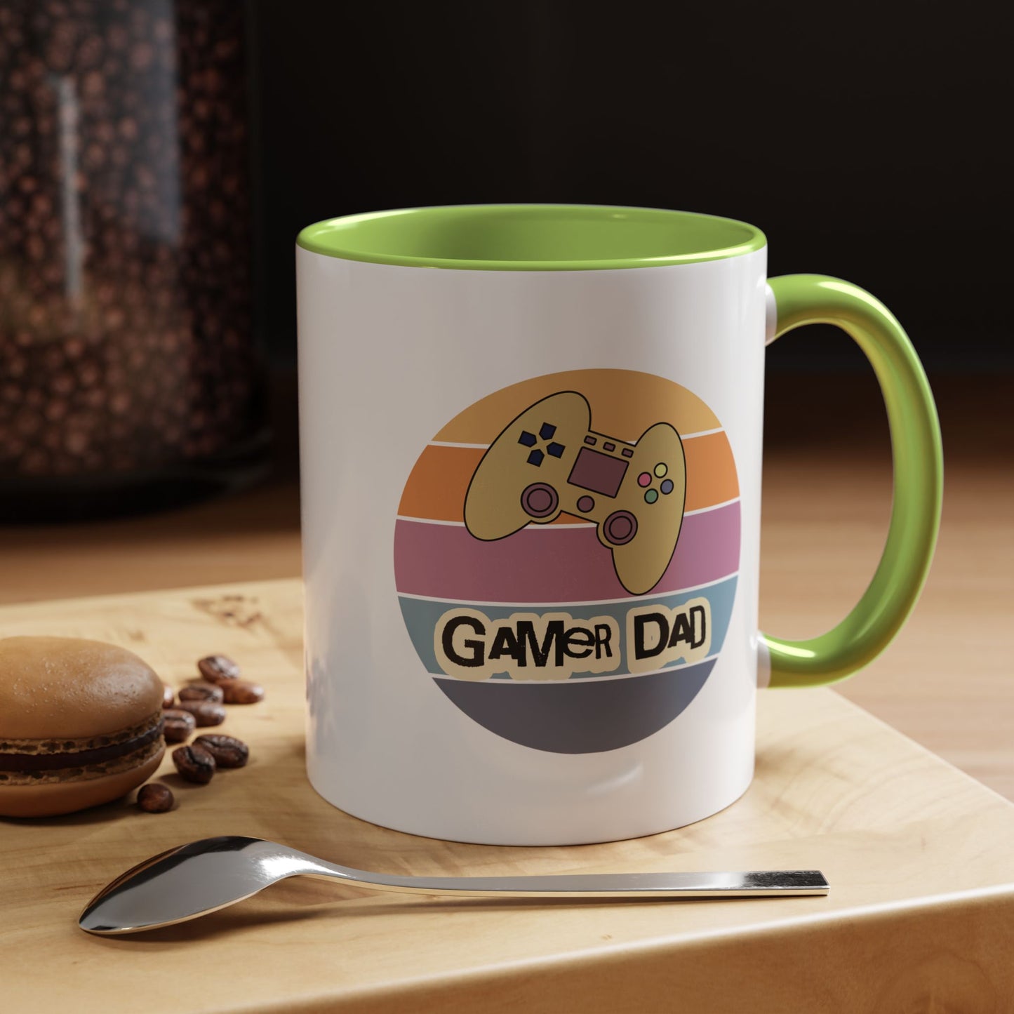 Gamer Dad Coffee Mug — Retro Controller Accent Mug (11/15 oz)
