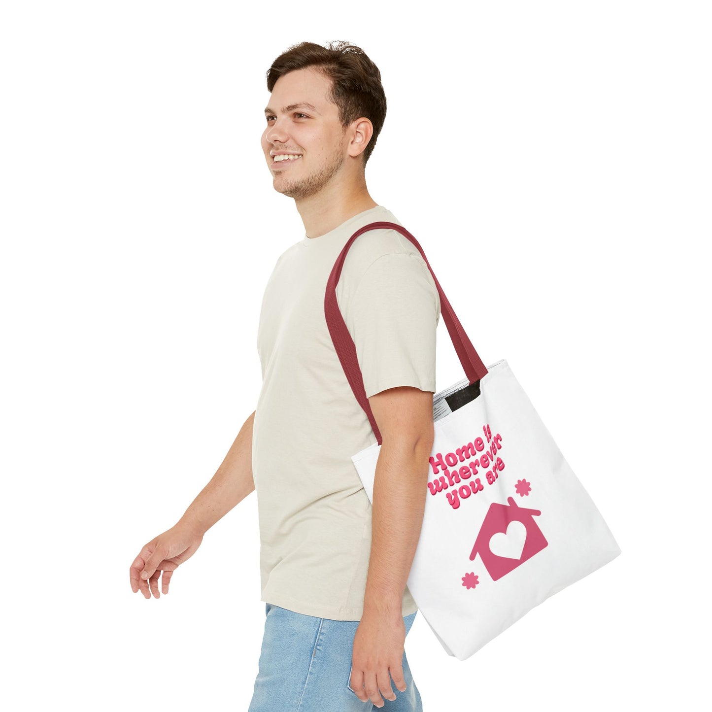 Valentine Love Tote Bag — Romantic Heart Print