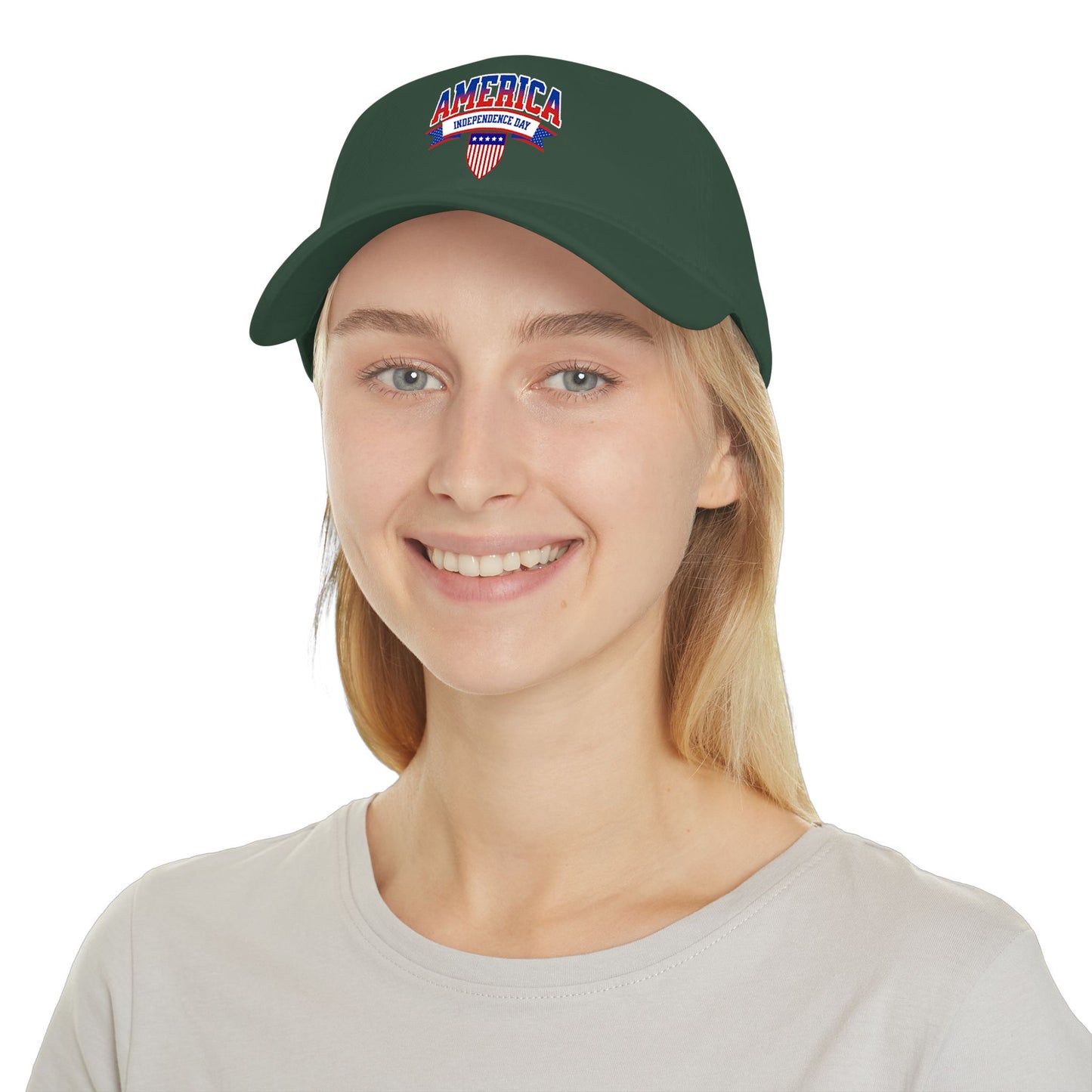 America Independence Day Low Profile Baseball Cap — Patriotic 4th of July Hat