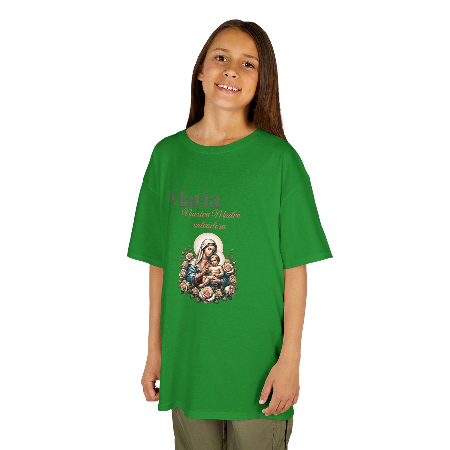 Kids Maria Virgen Faith T-Shirt — Religious Catholic Children's Tee