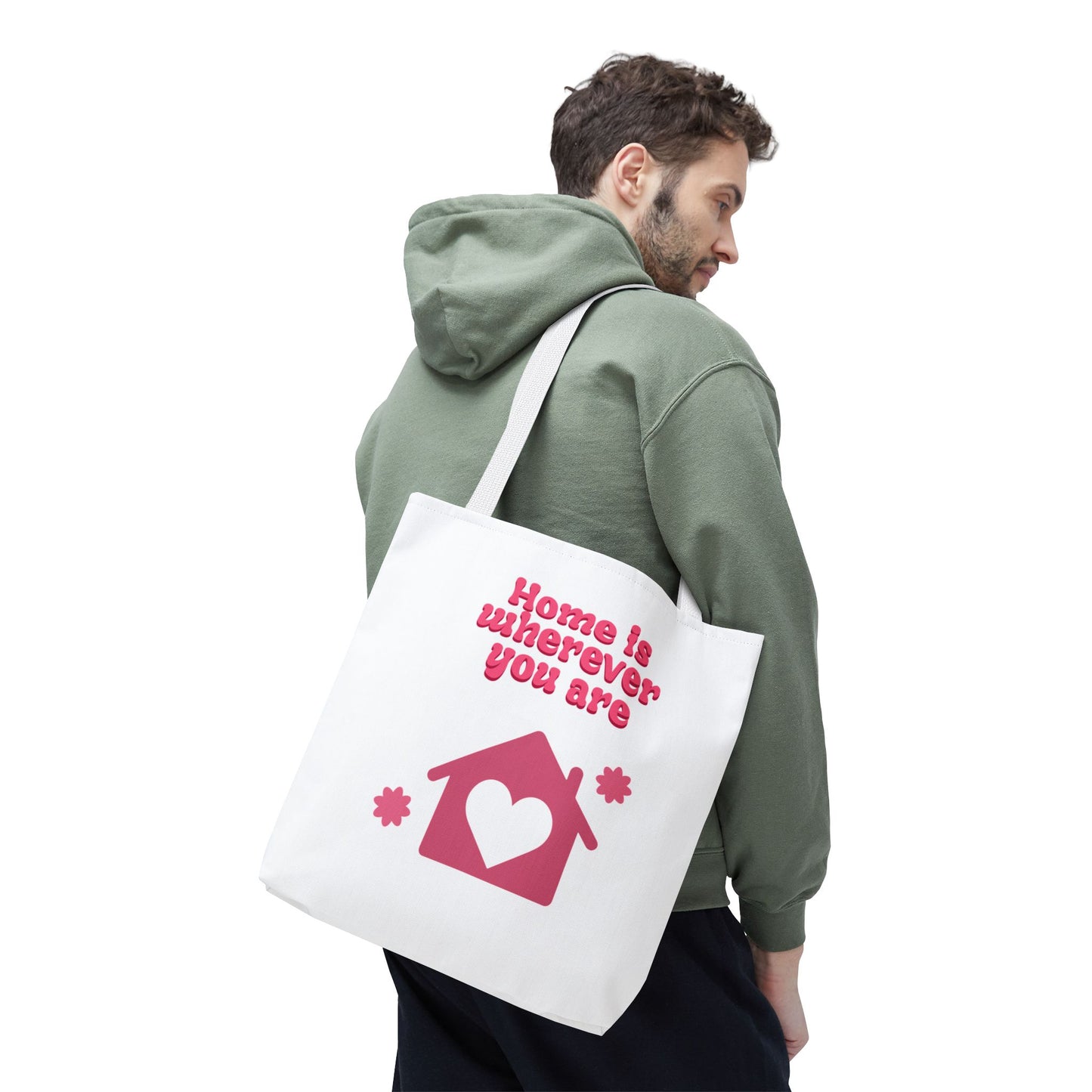Valentine Love Tote Bag — Romantic Heart Print