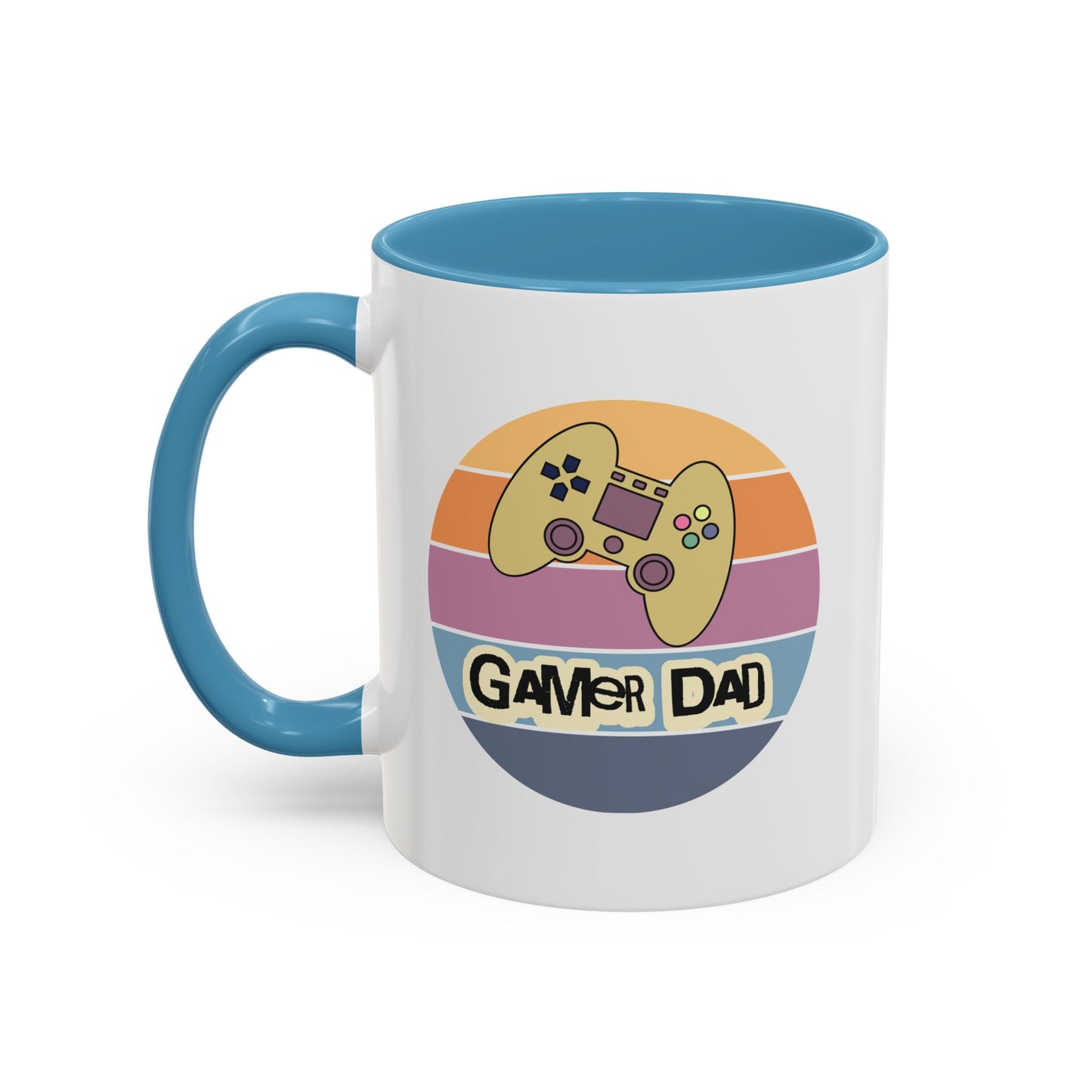 Gamer Dad Coffee Mug — Retro Controller Accent Mug (11/15 oz)