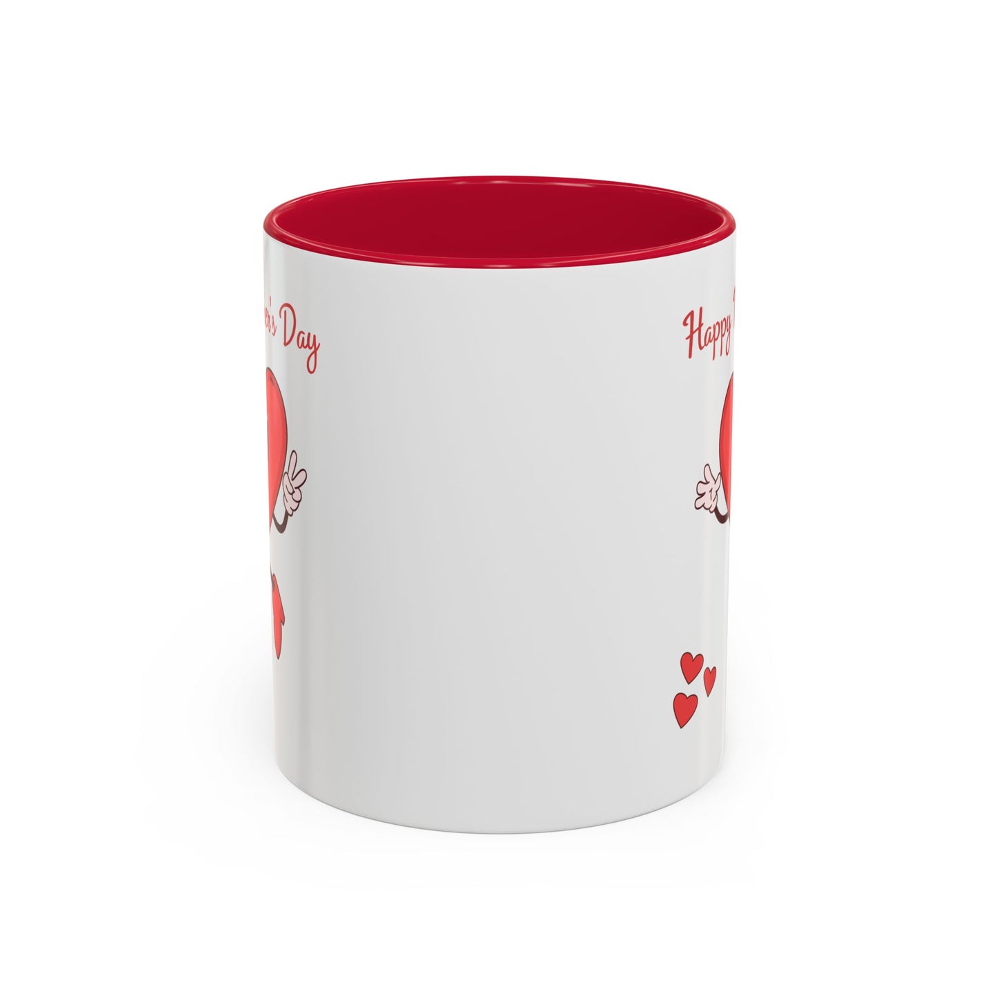 Happy Mother's Day Heart Mug — Cute Retro Heart Mom Coffee Cup (11oz, 15oz)