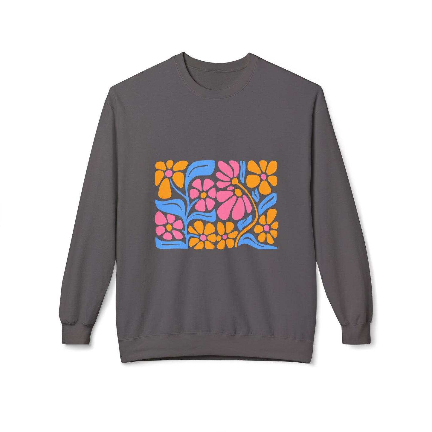 Floral Retro Tile Crewneck Sweatshirt
