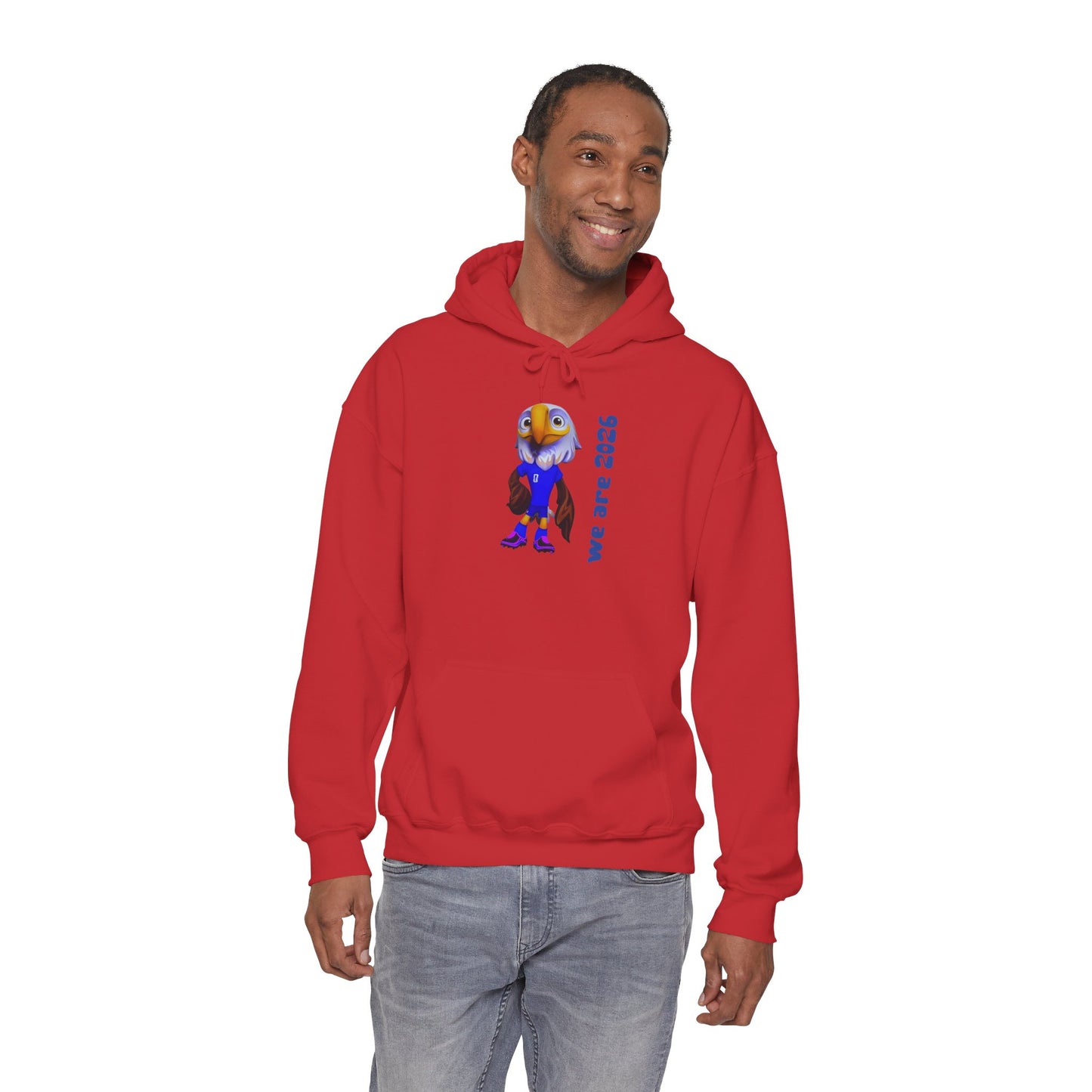 World Cup 2026 USA Eagle Mascot Hoodie — 'We Are 2026' Graphic Pullover