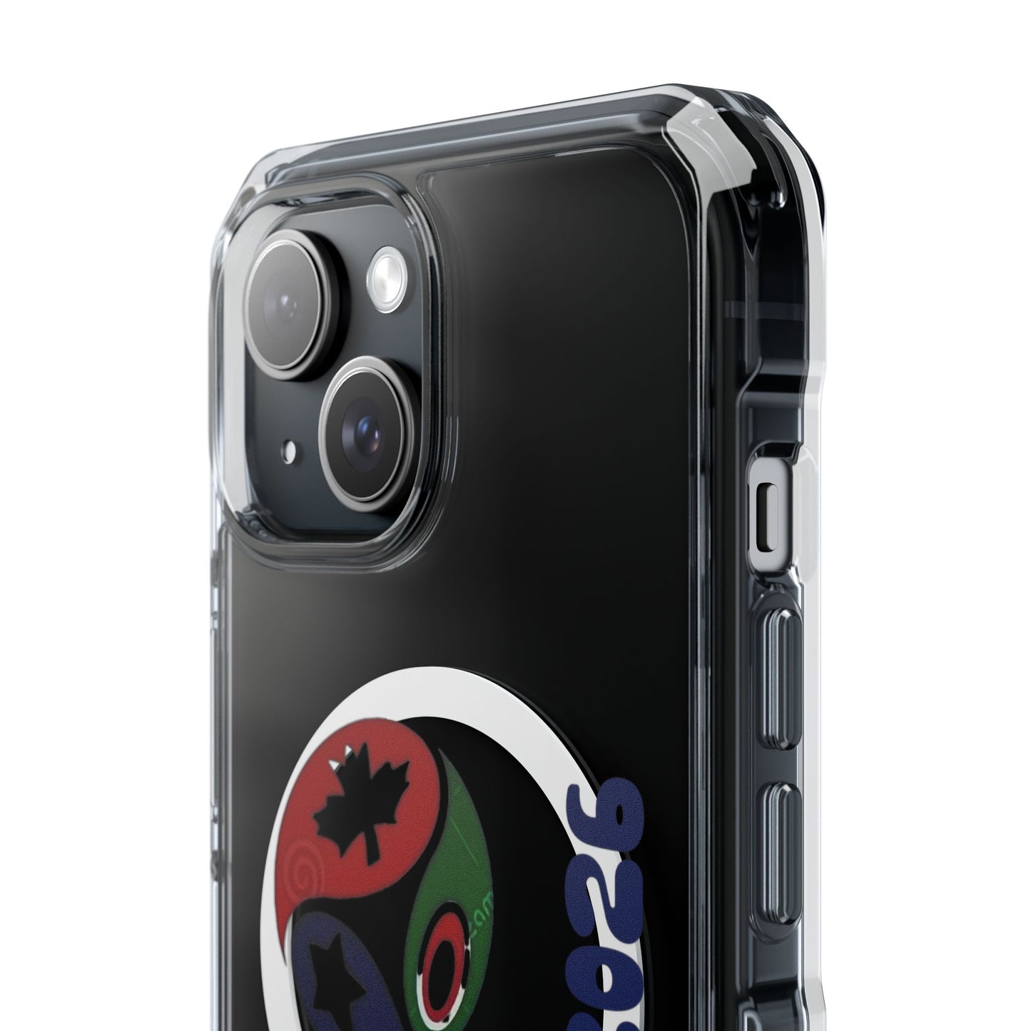 2026 World Cup Clear Magnetic Phone Case — "We Are 2026" Abstract Globe Design