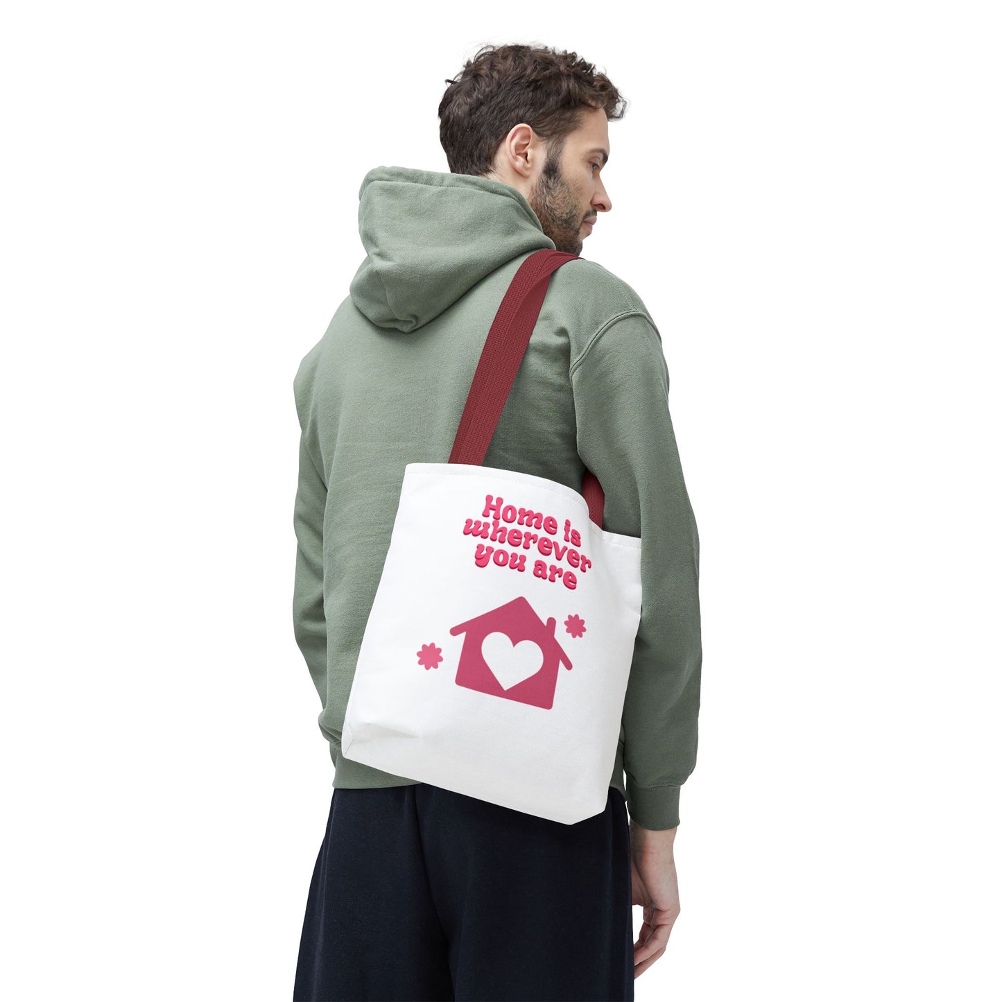 Valentine Love Tote Bag — Romantic Heart Print