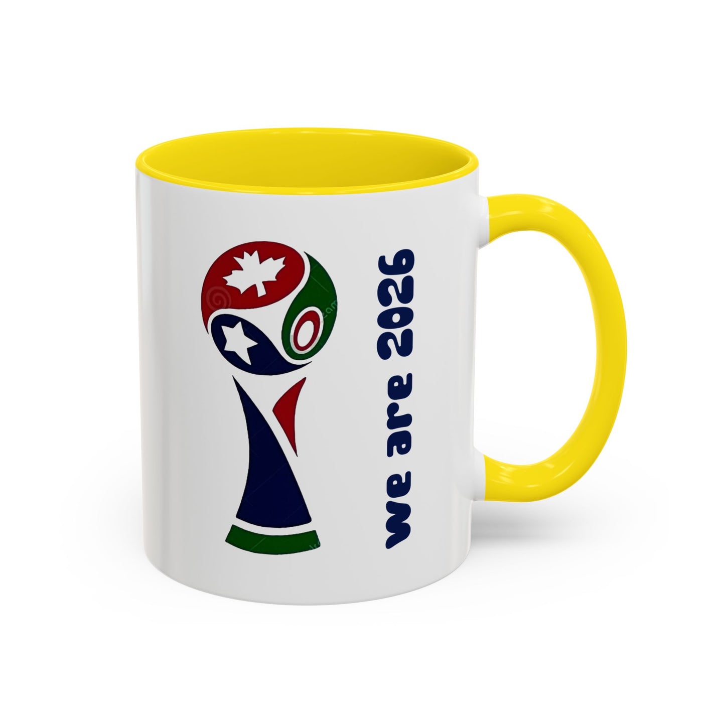 World Cup 2026 Accent Coffee Mug — 'We Are 2026' Soccer Fan Gift