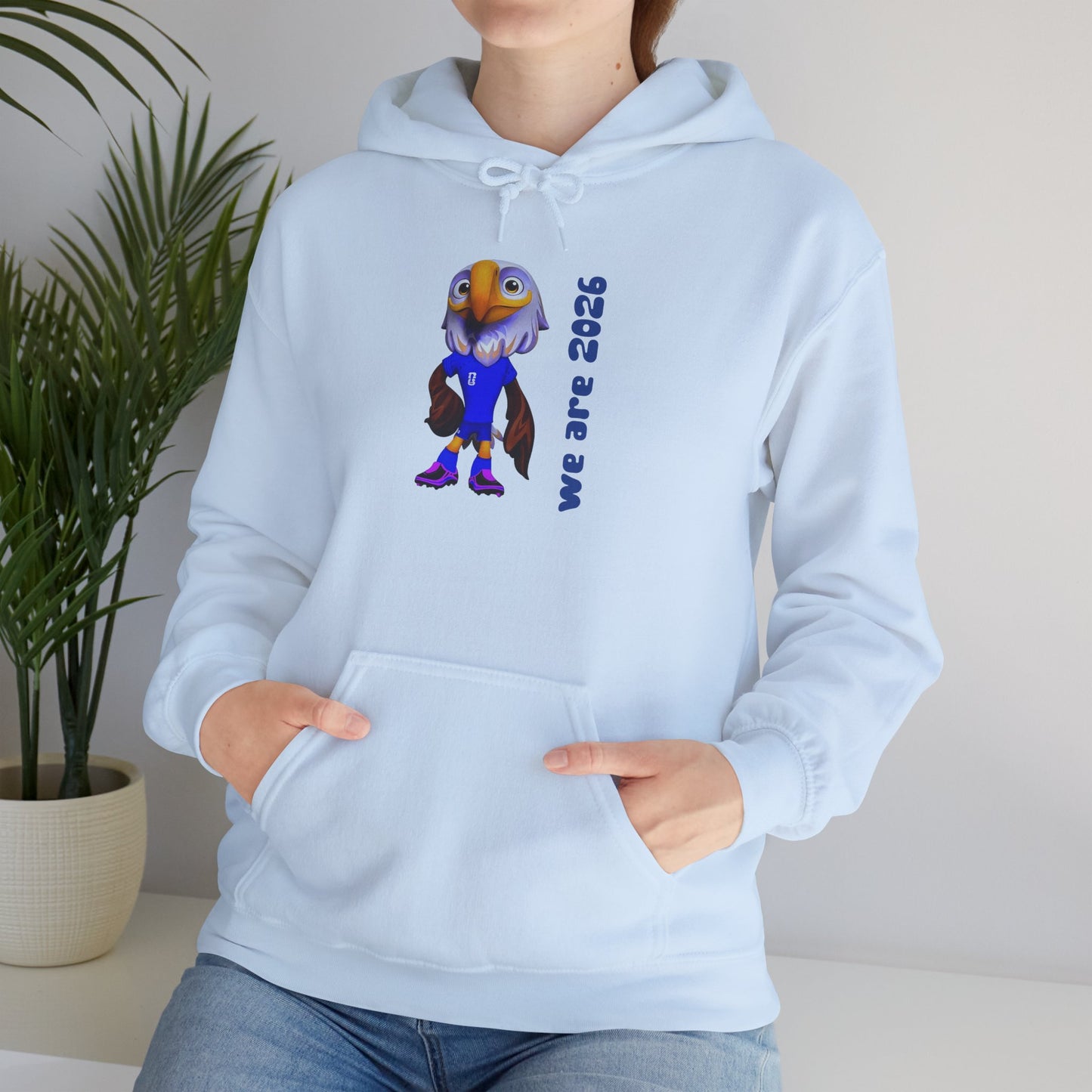 World Cup 2026 USA Eagle Mascot Hoodie — 'We Are 2026' Graphic Pullover