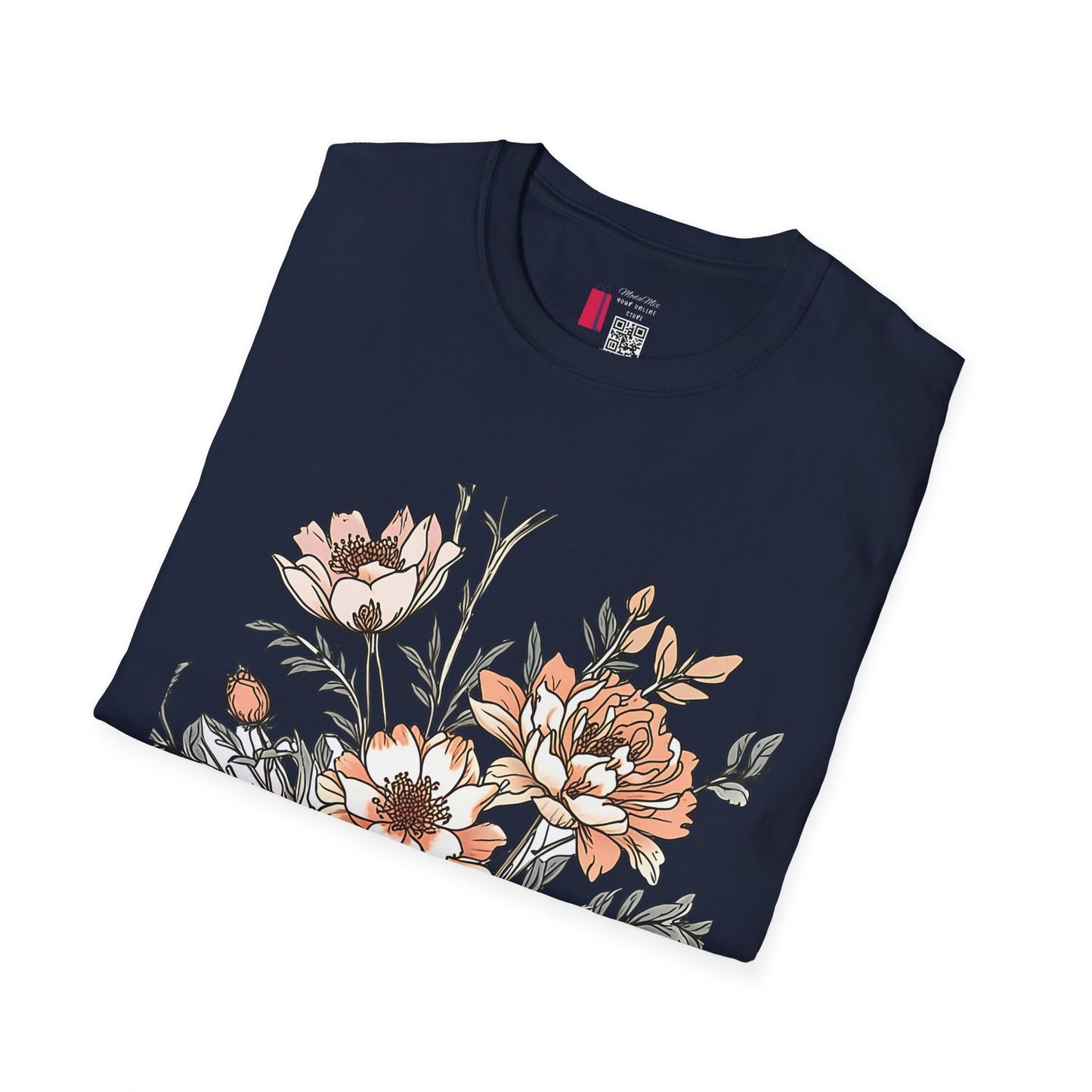 Floral Bouquet Tee - Vintage Peach Botanical T-Shirt