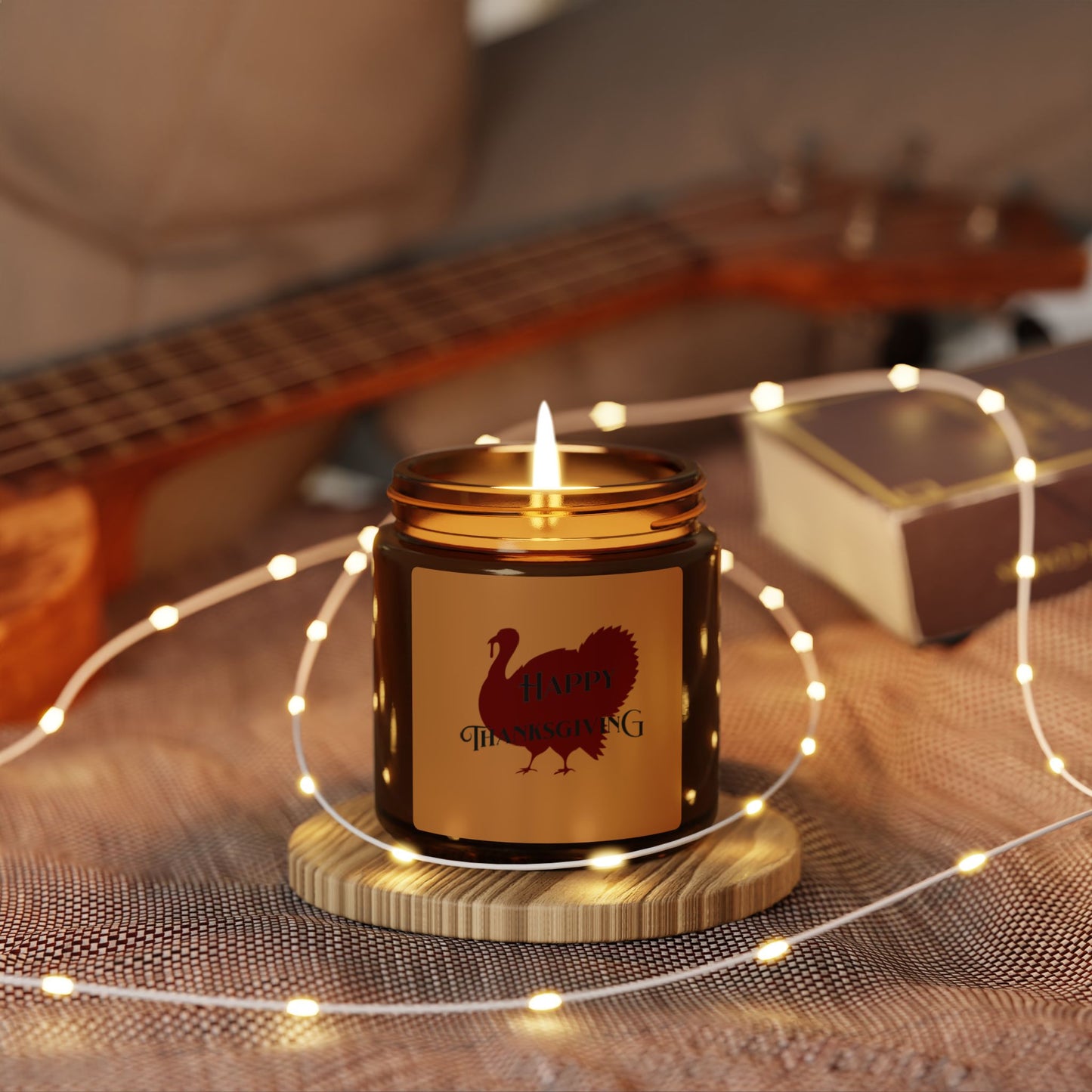 Scented Soy Candle (Multi-Size, Amber Jar)