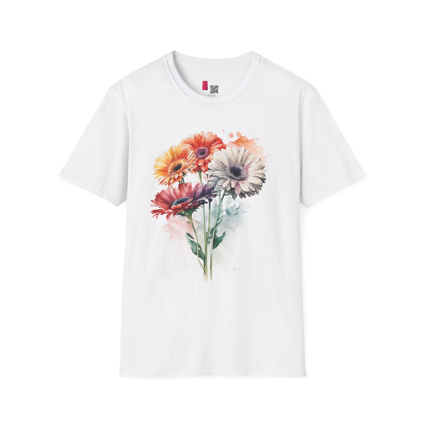 Floral Gerbera Bouquet T-Shirt — Watercolor Daisy Graphic Tee