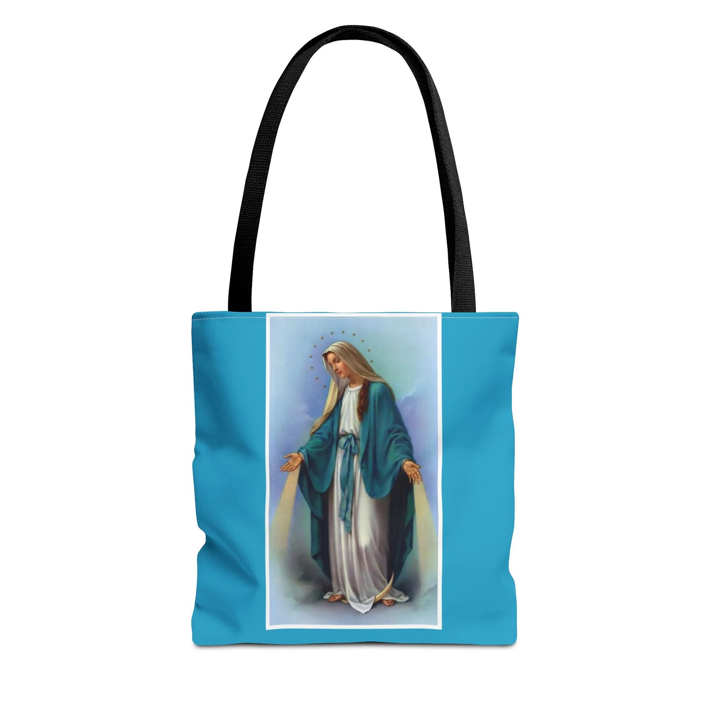 Virgin Mary Religious Tote Bag — Catholic Madonna AOP Shoulder Tote
