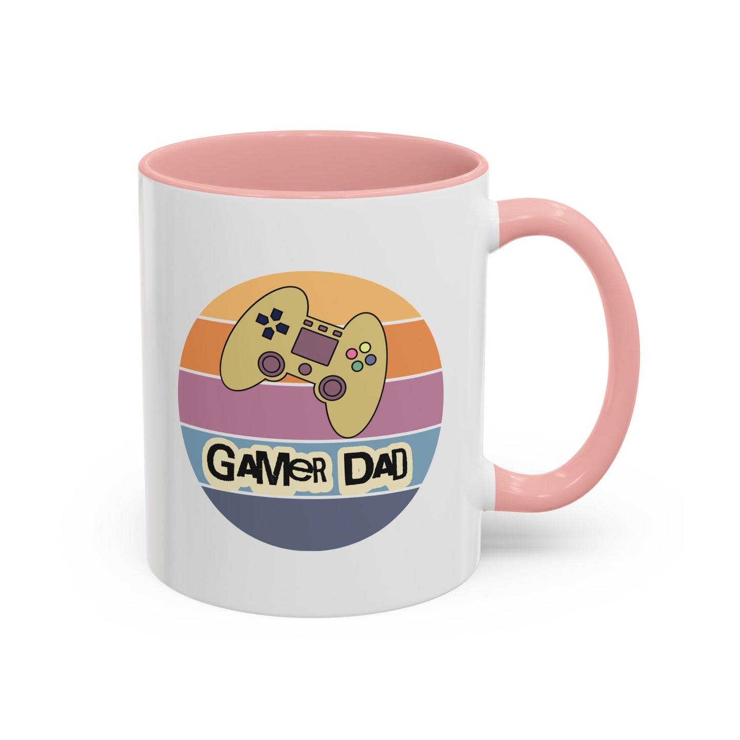 Gamer Dad Coffee Mug — Retro Controller Accent Mug (11/15 oz)