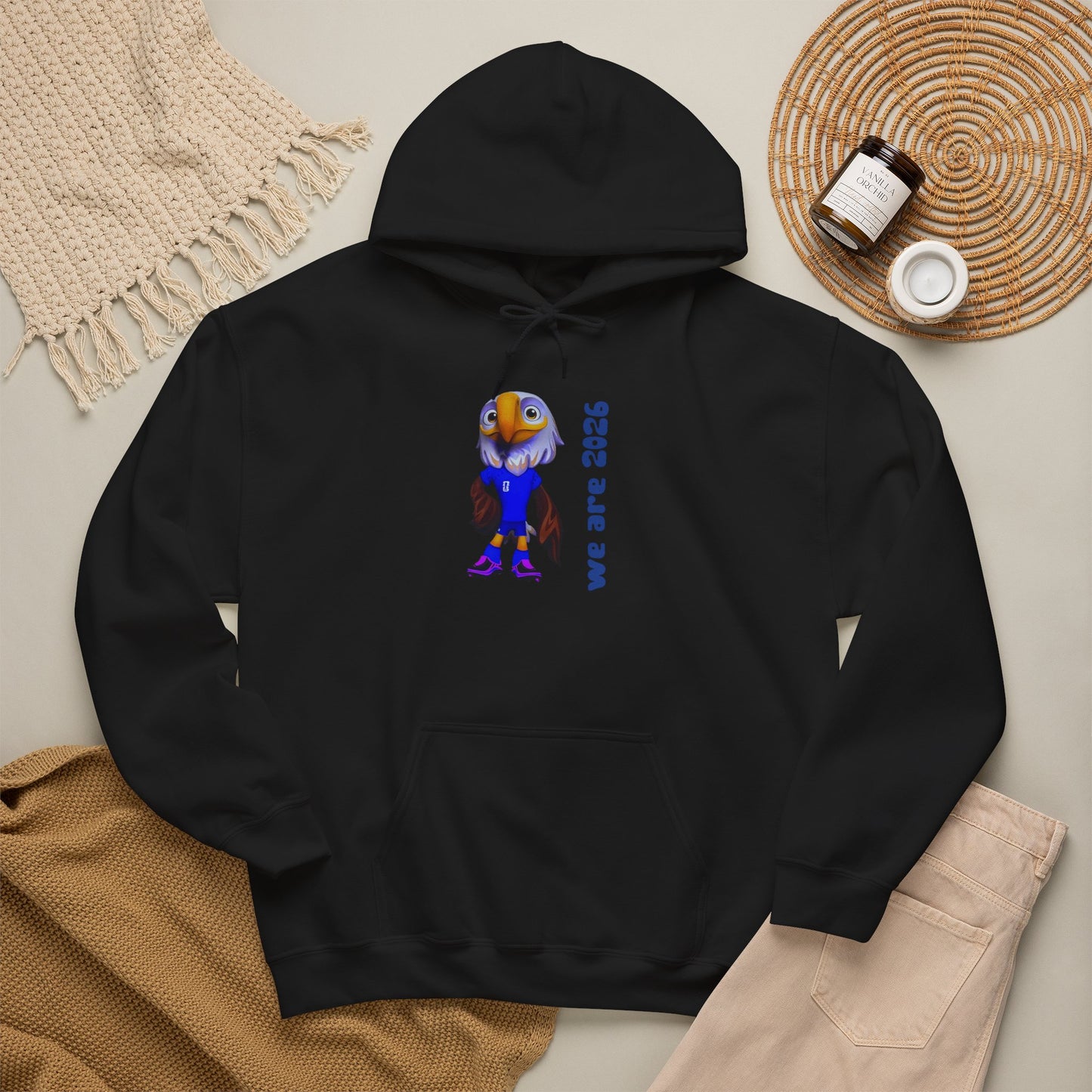 World Cup 2026 USA Eagle Mascot Hoodie — 'We Are 2026' Graphic Pullover