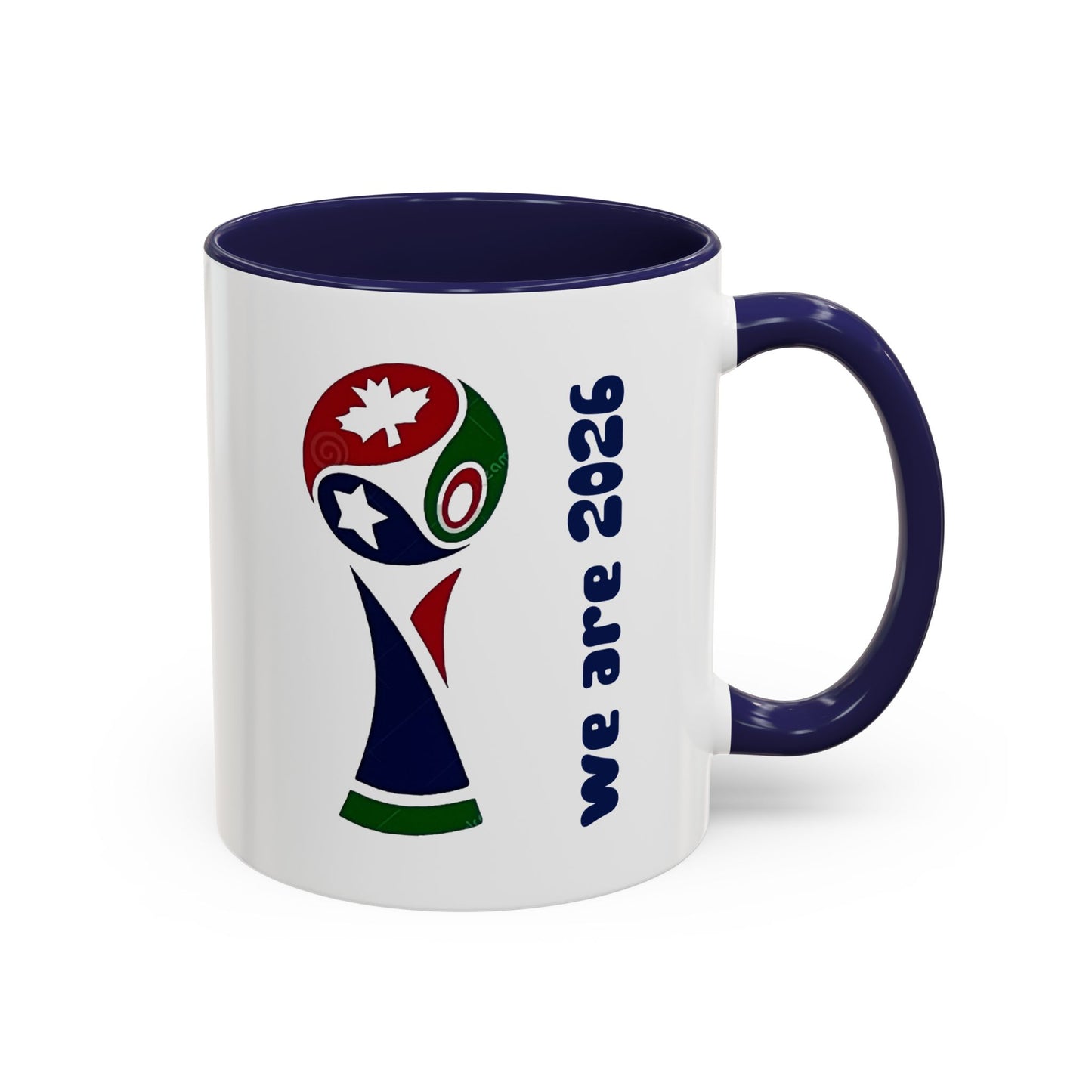 World Cup 2026 Accent Coffee Mug — 'We Are 2026' Soccer Fan Gift