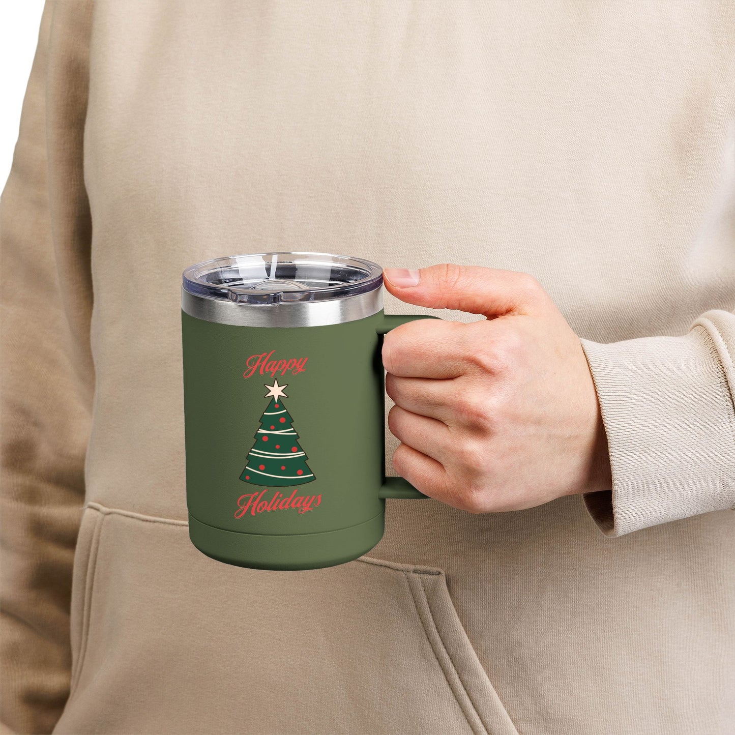 Christmas Coffee Mug Tumbler, 15oz