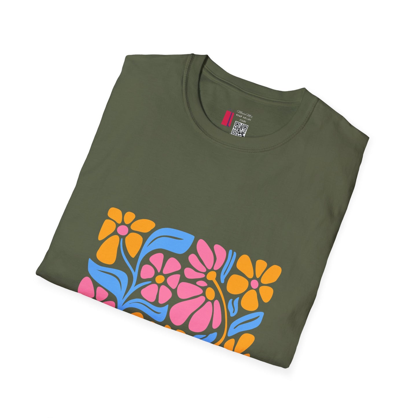Retro Floral Tee — Colorful 70s Flower Power Graphic T-Shirt