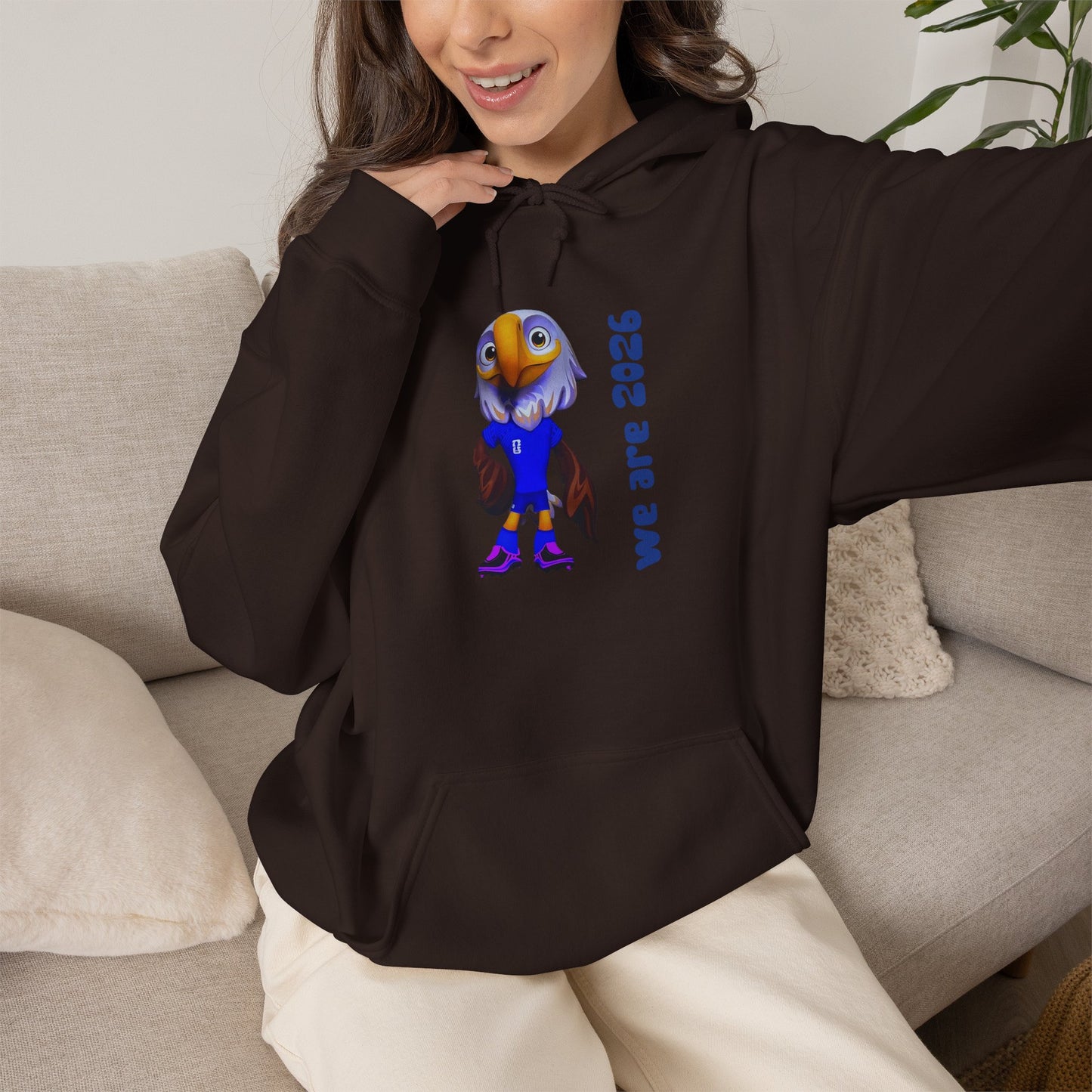 World Cup 2026 USA Eagle Mascot Hoodie — 'We Are 2026' Graphic Pullover