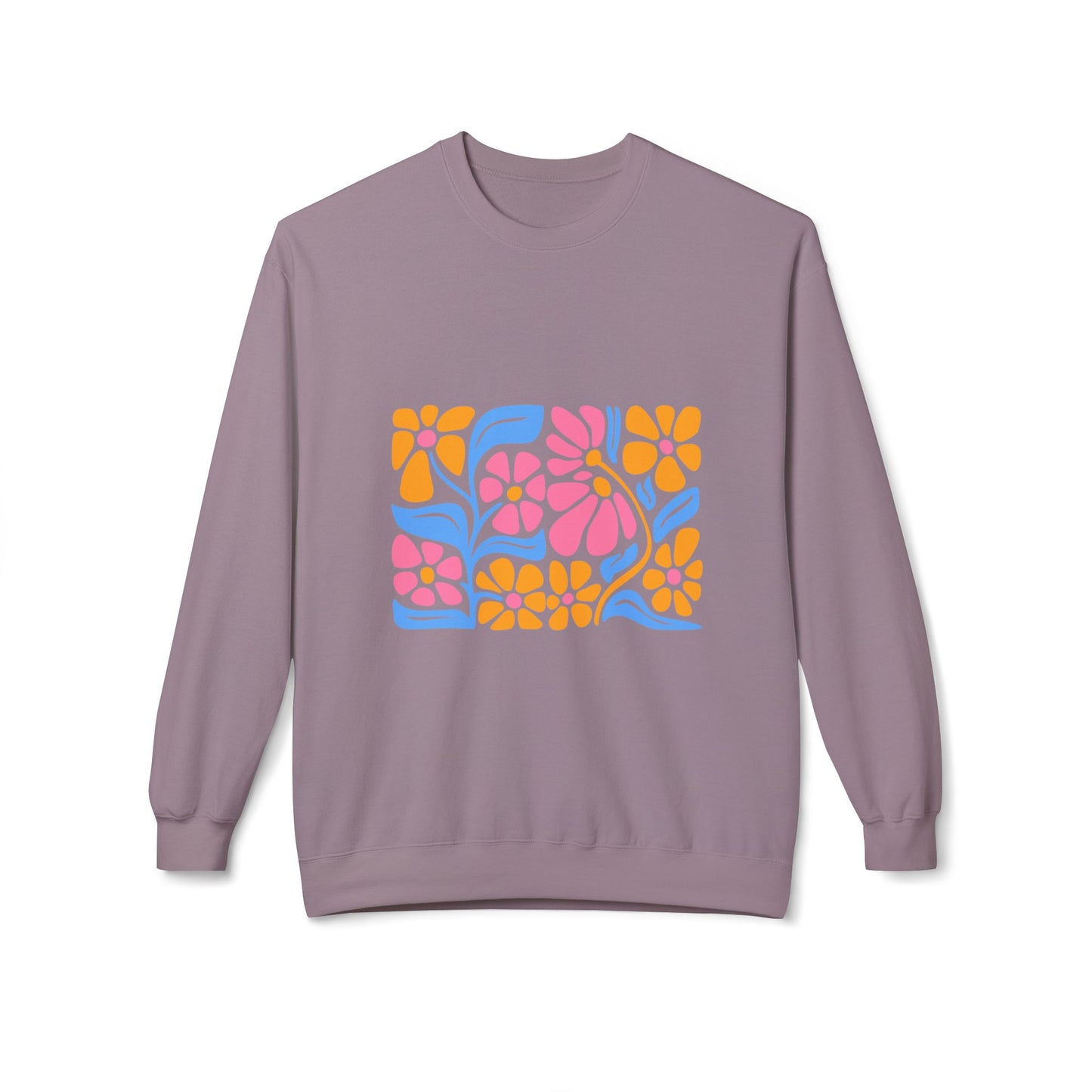 Floral Retro Tile Crewneck Sweatshirt