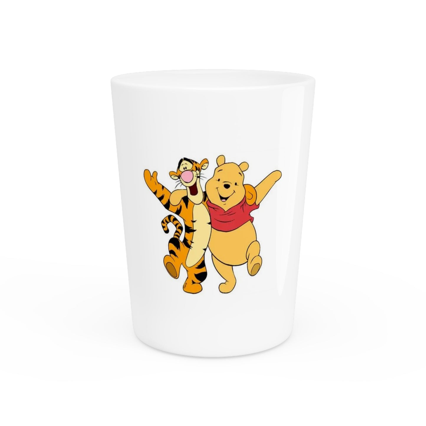 Whimsical Bear & Tiger Shot Glass — Cute Cartoon Friends Party Shot