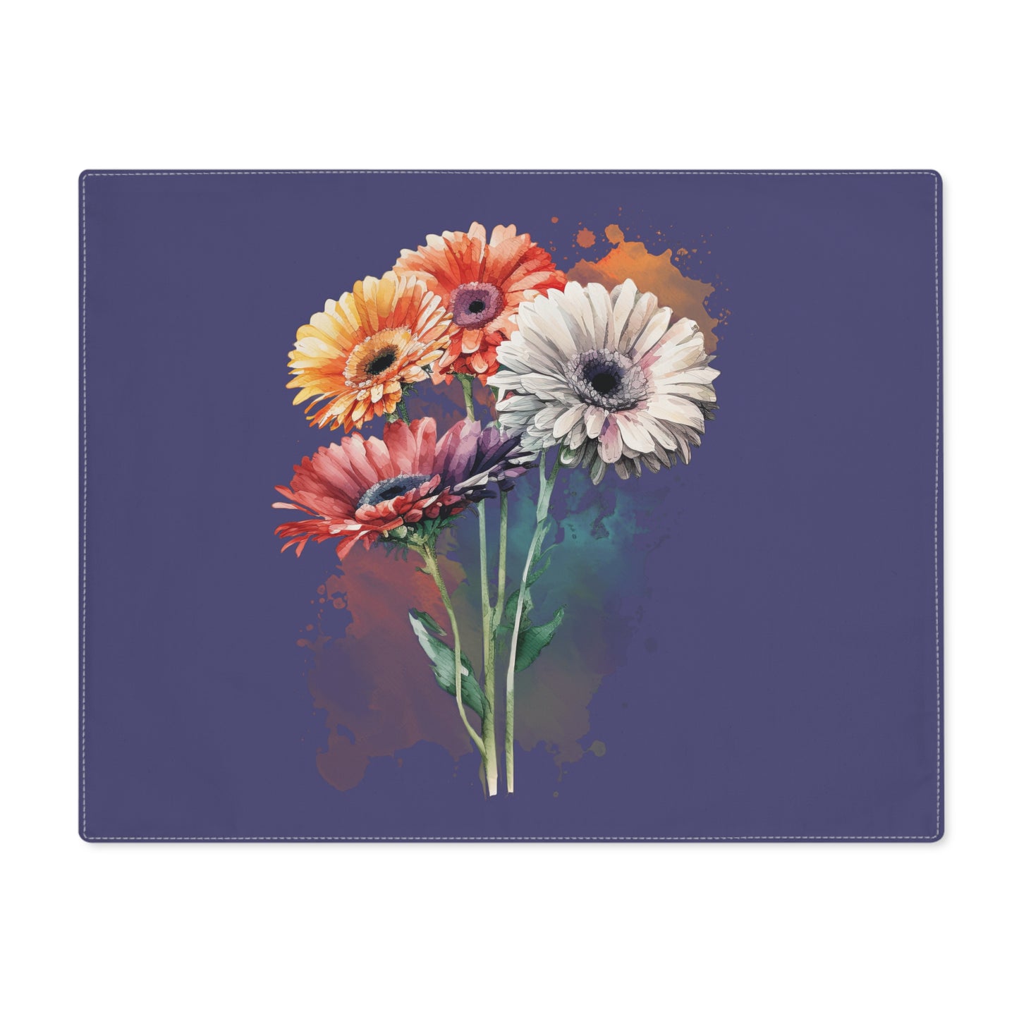 Floral Gerbera Placemat — Colorful Bouquet Table Mat