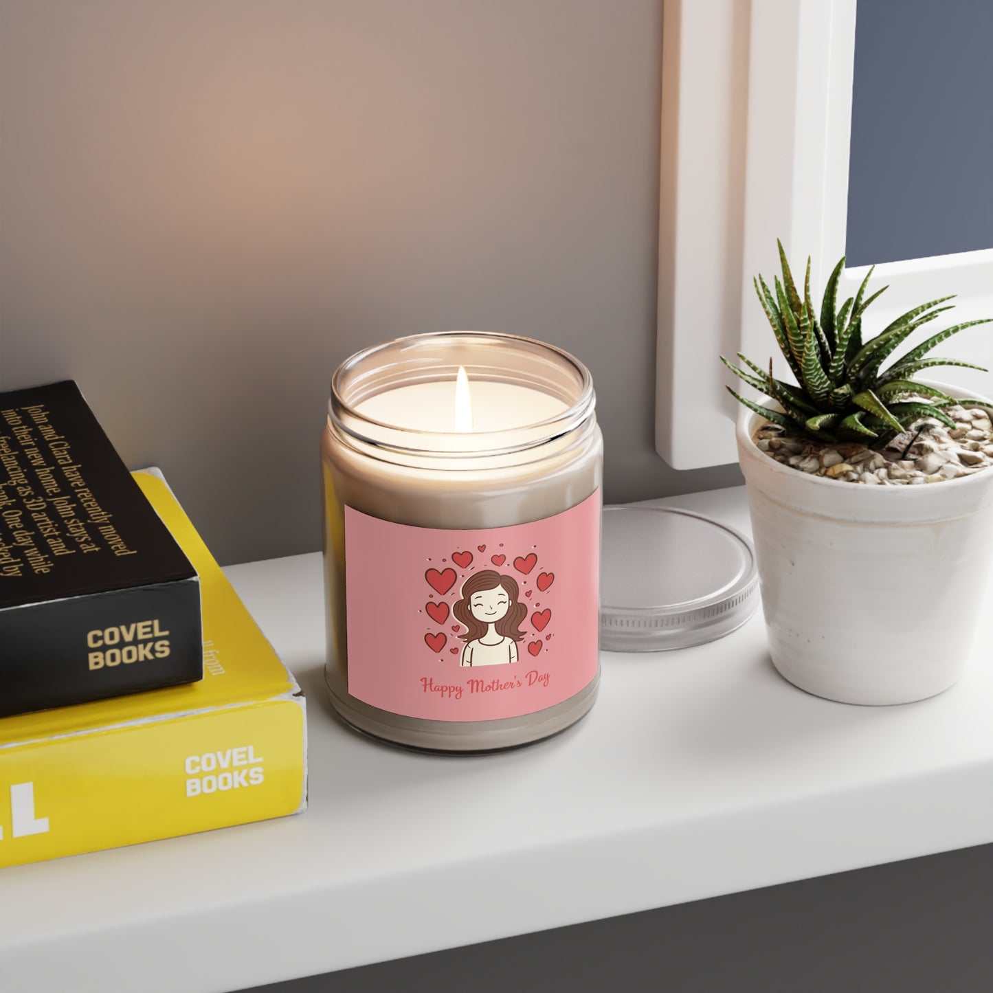 Happy Mother's Day Scented Soy Candle – 9oz Jar with White Lid