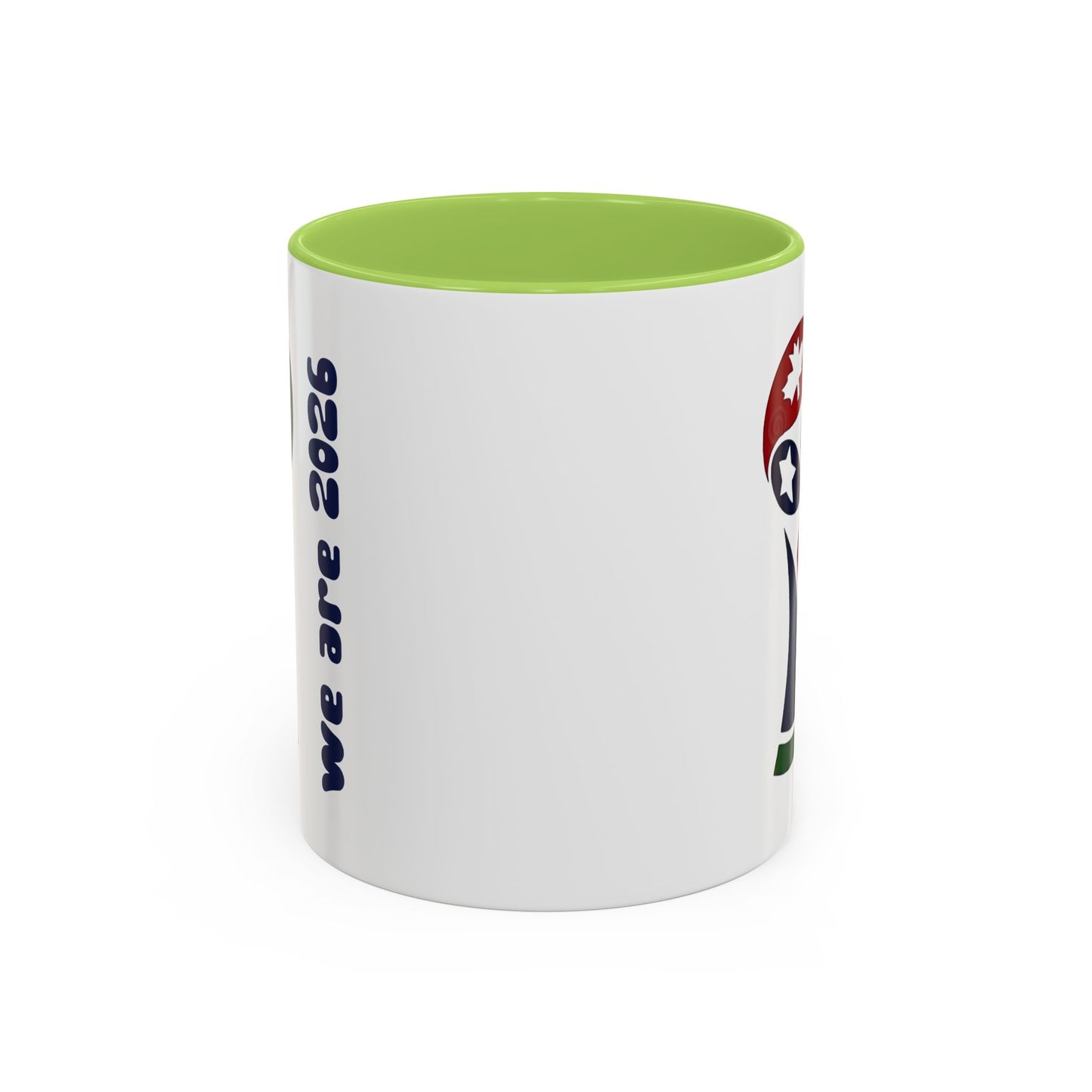 World Cup 2026 Accent Coffee Mug — 'We Are 2026' Soccer Fan Gift