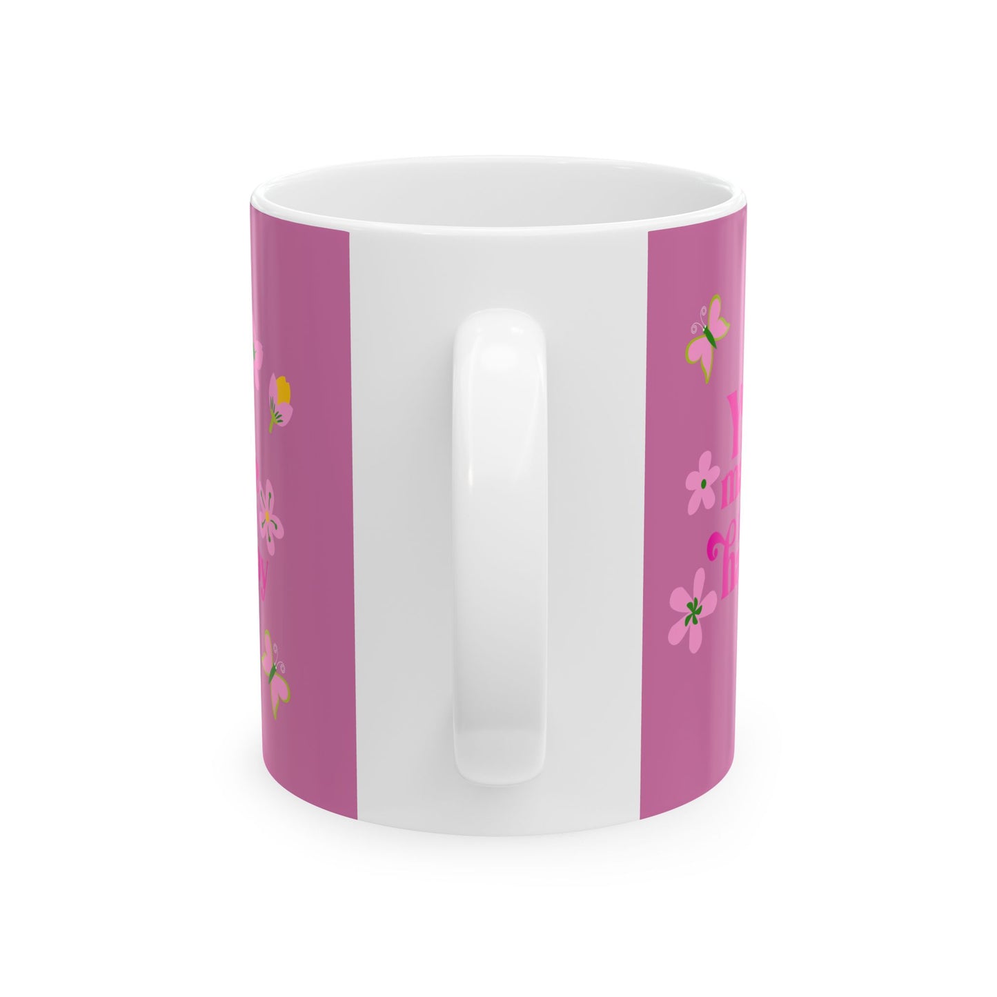 Pink Floral Ceramic Mug – Cute Cherry Blossom Coffee Cup (11oz & 15oz)