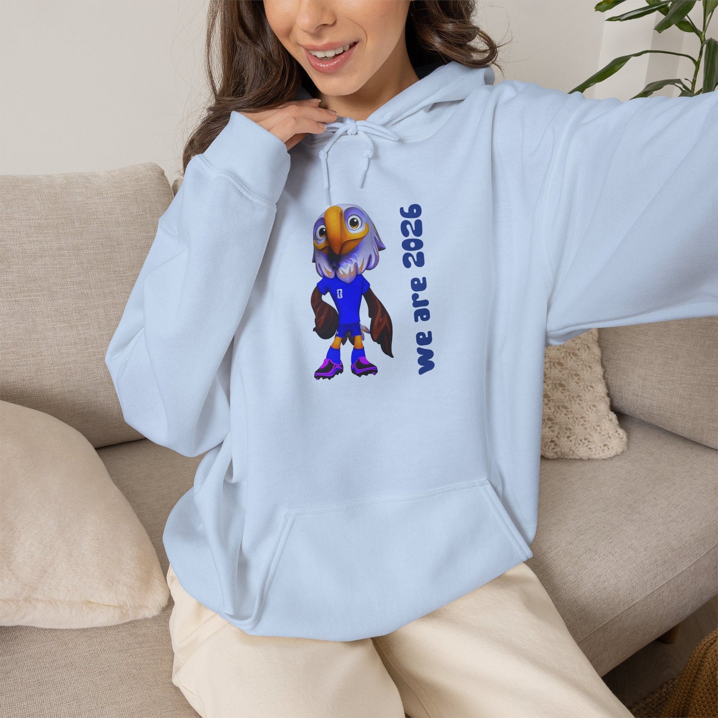 World Cup 2026 USA Eagle Mascot Hoodie — 'We Are 2026' Graphic Pullover
