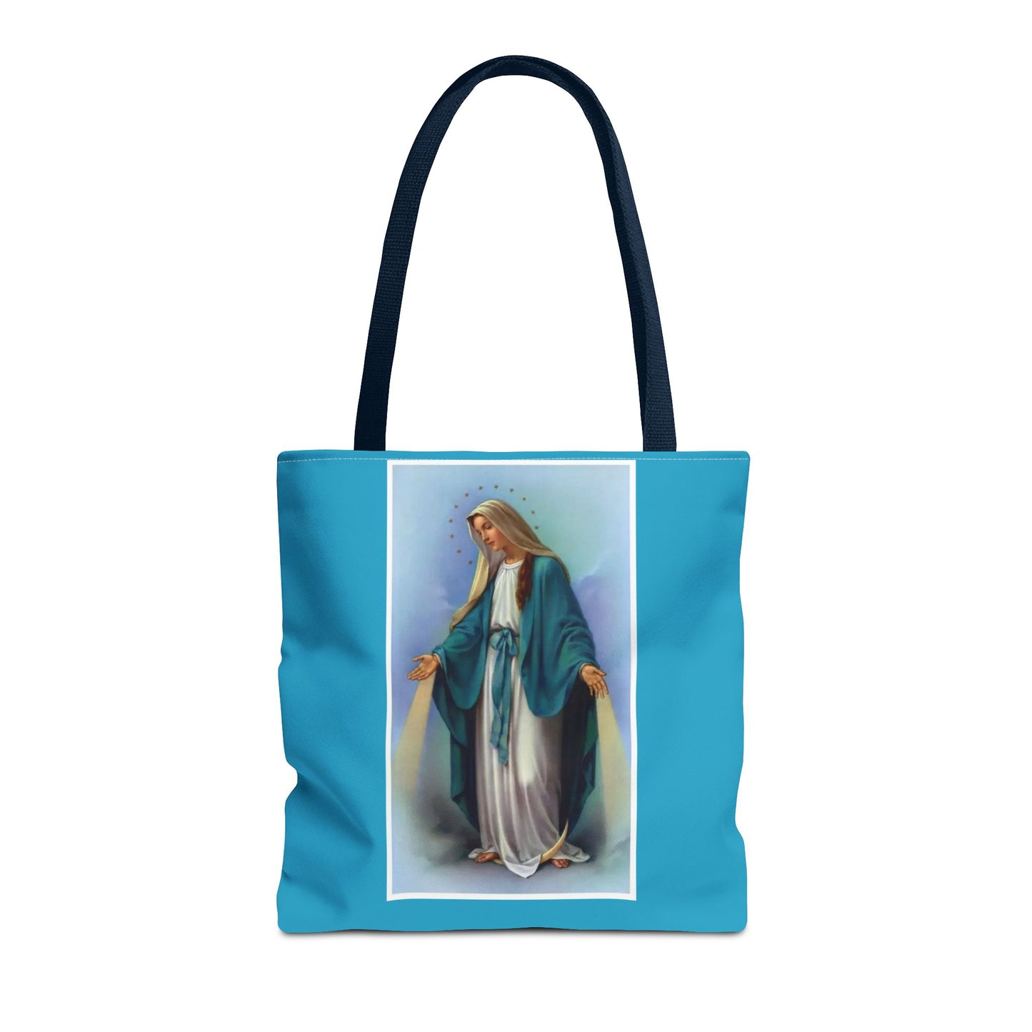 Virgin Mary Religious Tote Bag — Catholic Madonna AOP Shoulder Tote