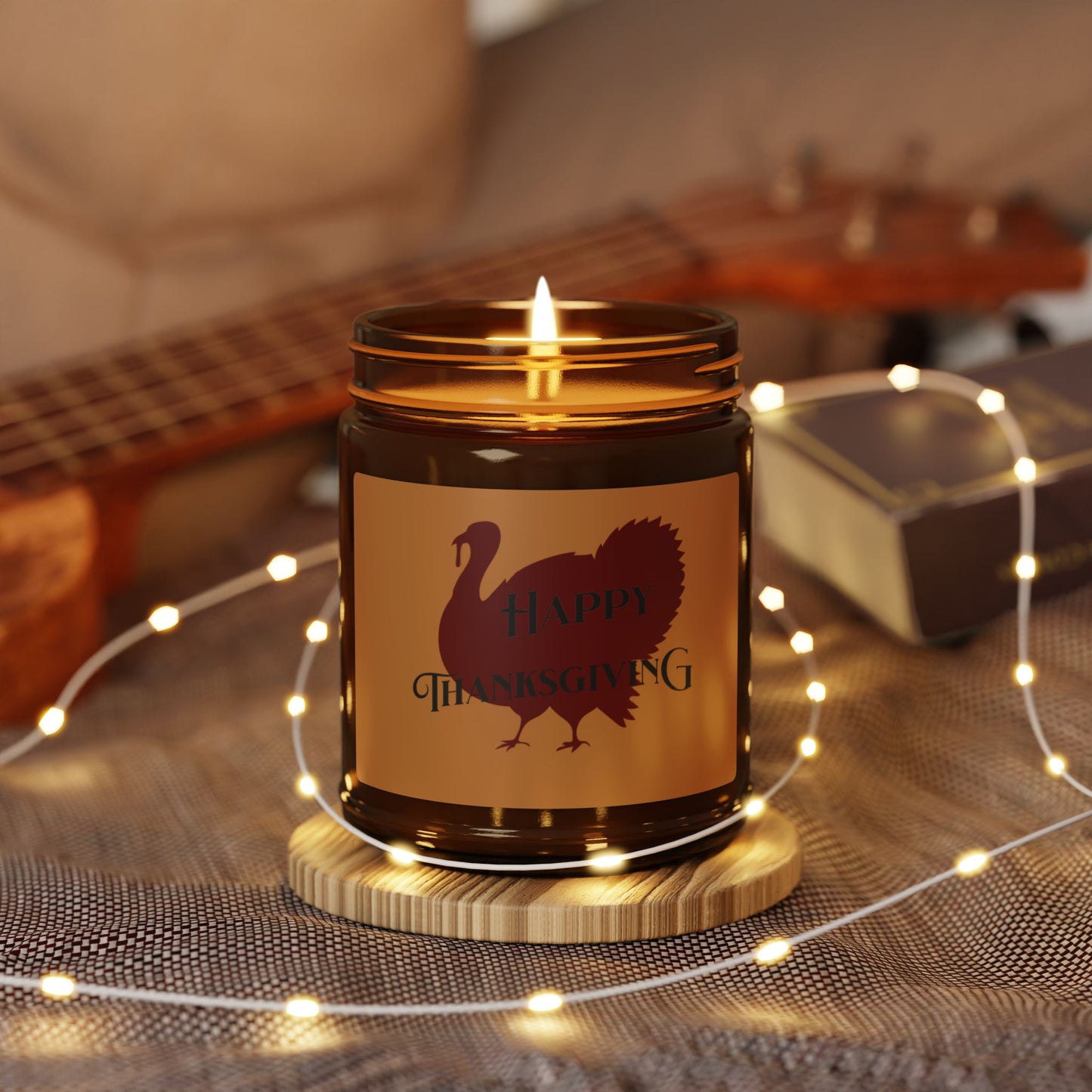 Scented Soy Candle (Multi-Size, Amber Jar)