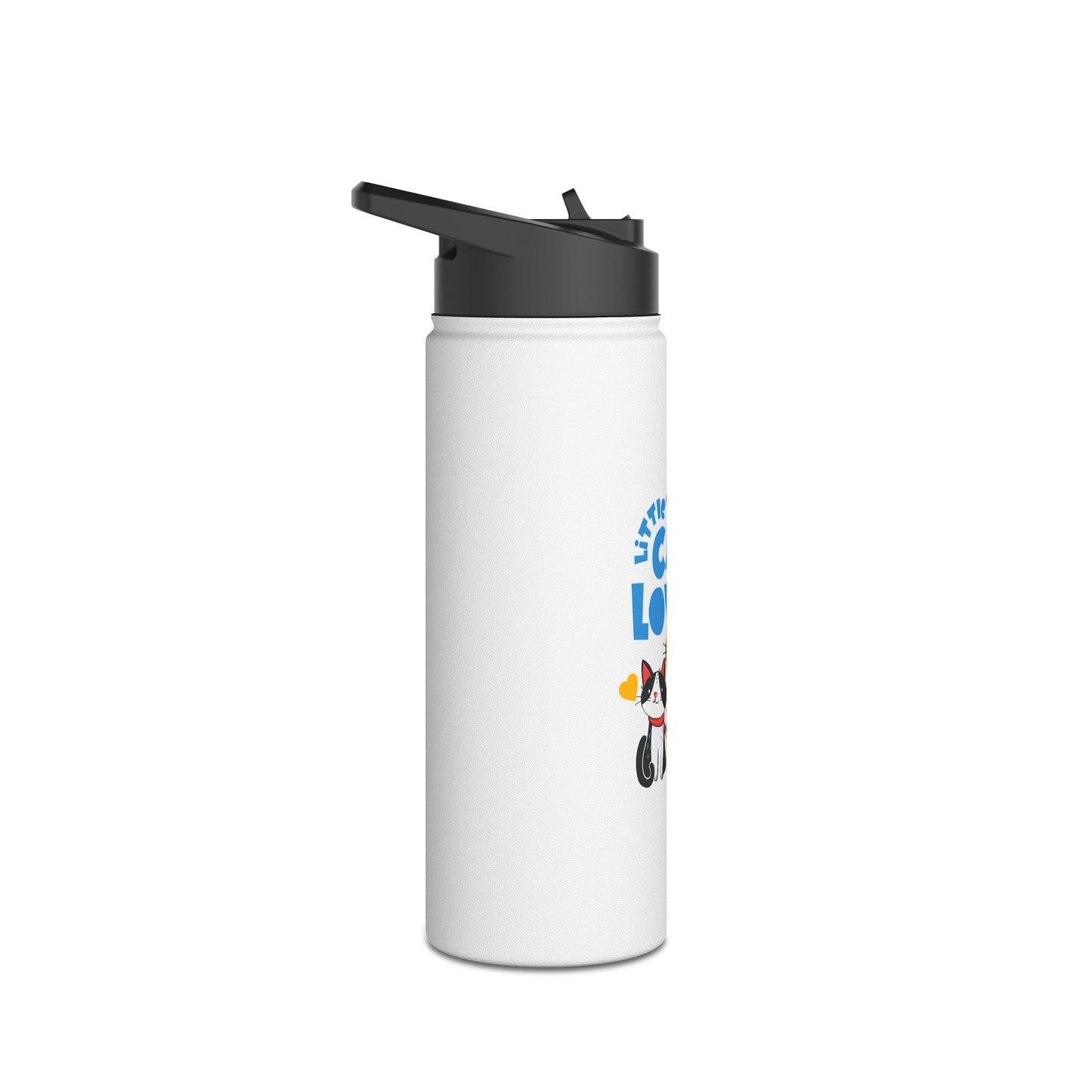 Little Cat Lover Stainless Steel Water Bottle — Cute Cartoon Cat Travel Bottle