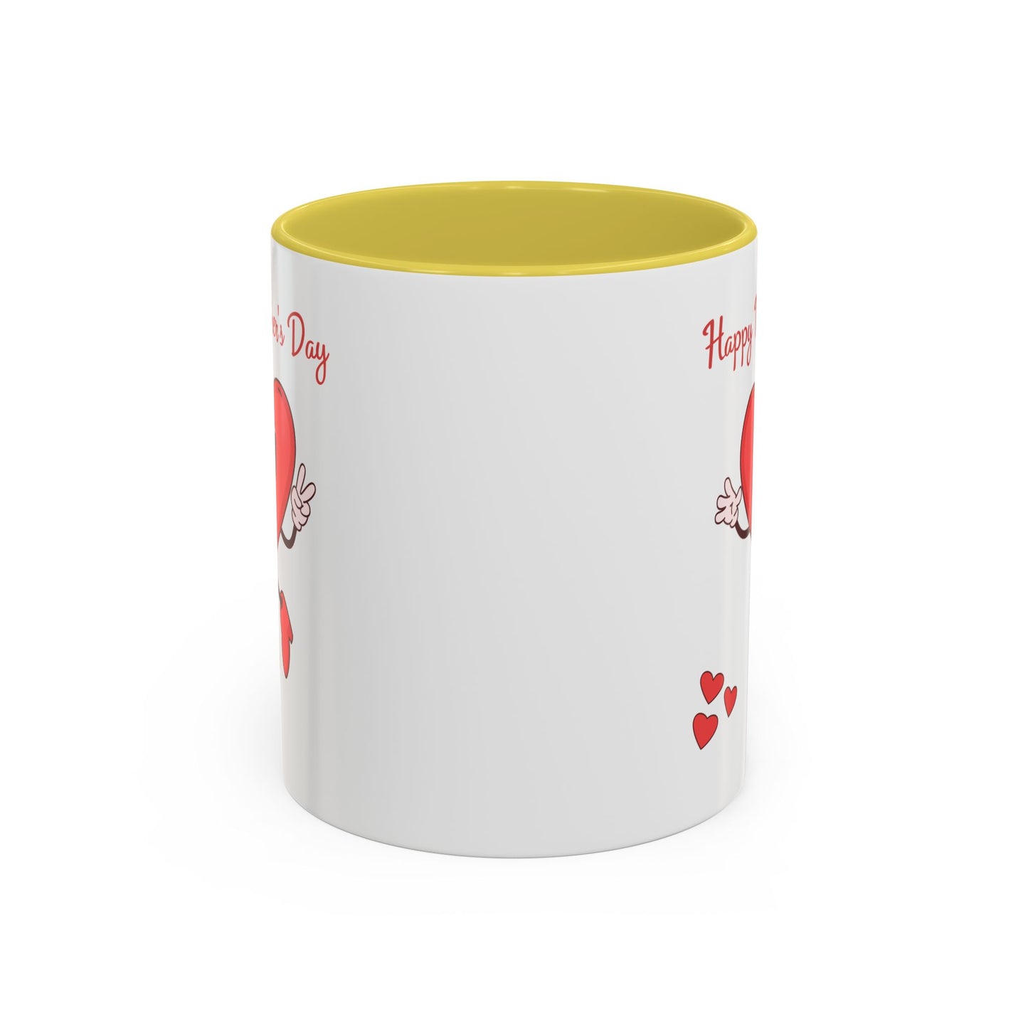 Happy Mother's Day Heart Mug — Cute Retro Heart Mom Coffee Cup (11oz, 15oz)