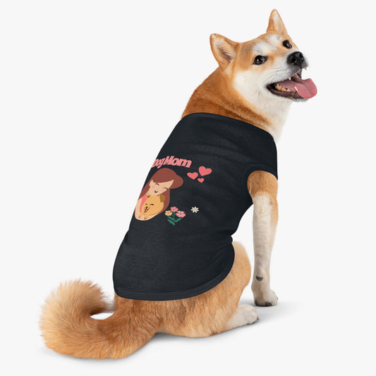 Dog Mom Pet Tank Top - Cute Floral Illustration