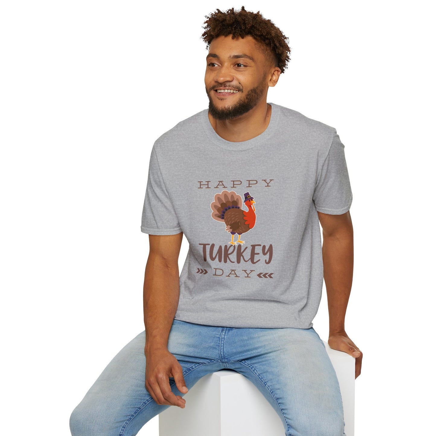 Thanksgiving Unisex Softstyle T-Shirt - Festive Fall Holiday Design