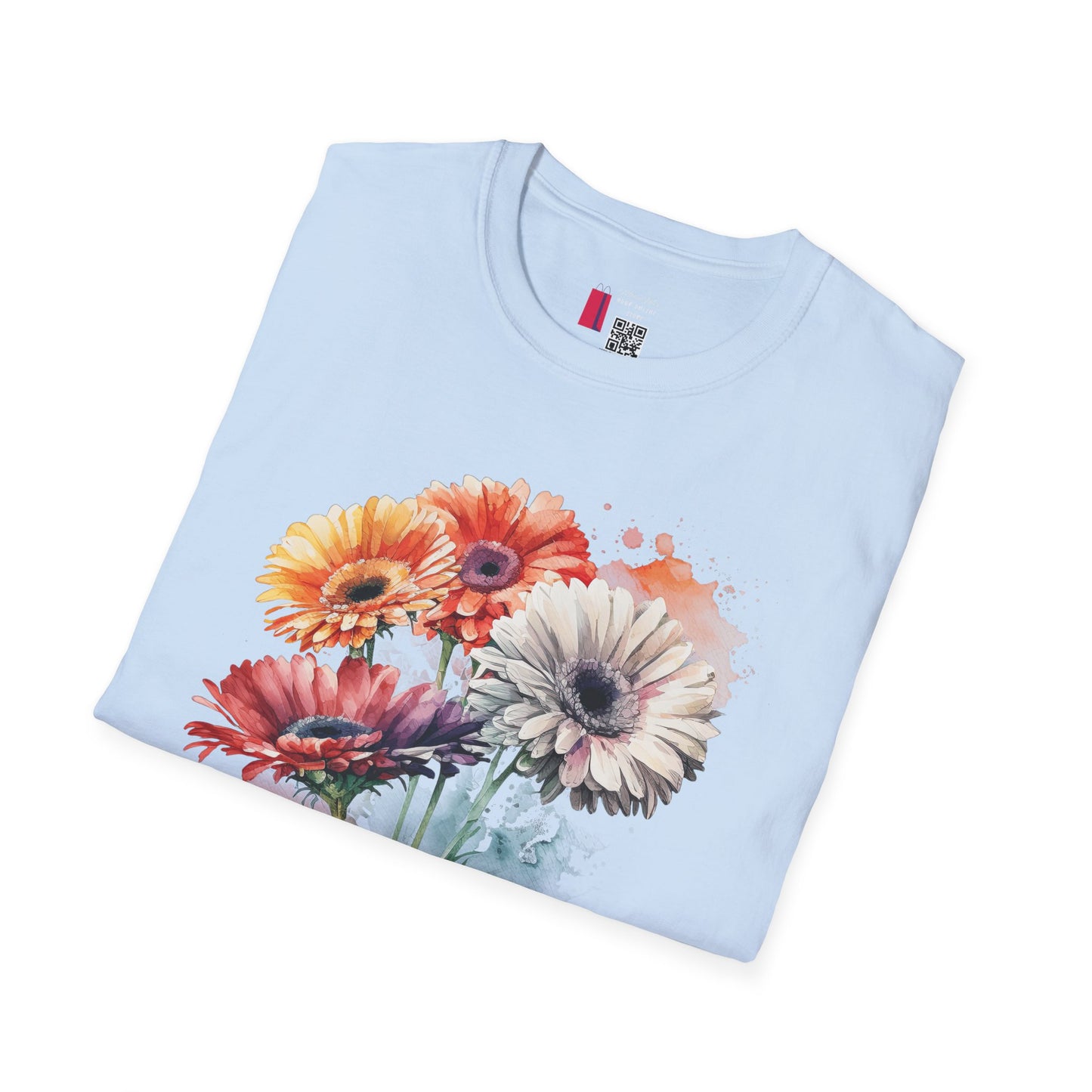 Floral Gerbera Bouquet T-Shirt — Watercolor Daisy Graphic Tee