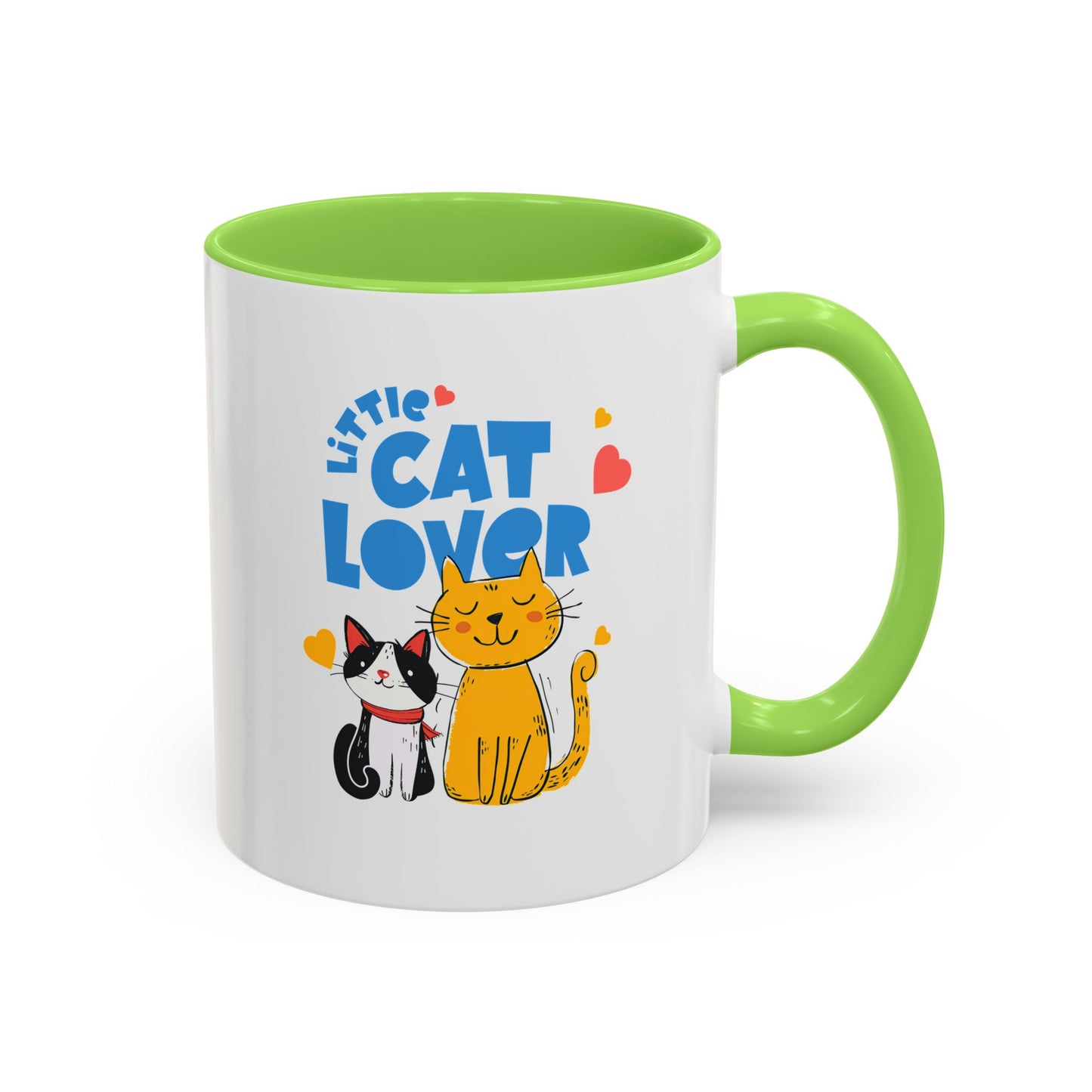 Cat Lover Mug — Colorful 11oz/15oz Ceramic Coffee Cup (Little Cat Lover Design)