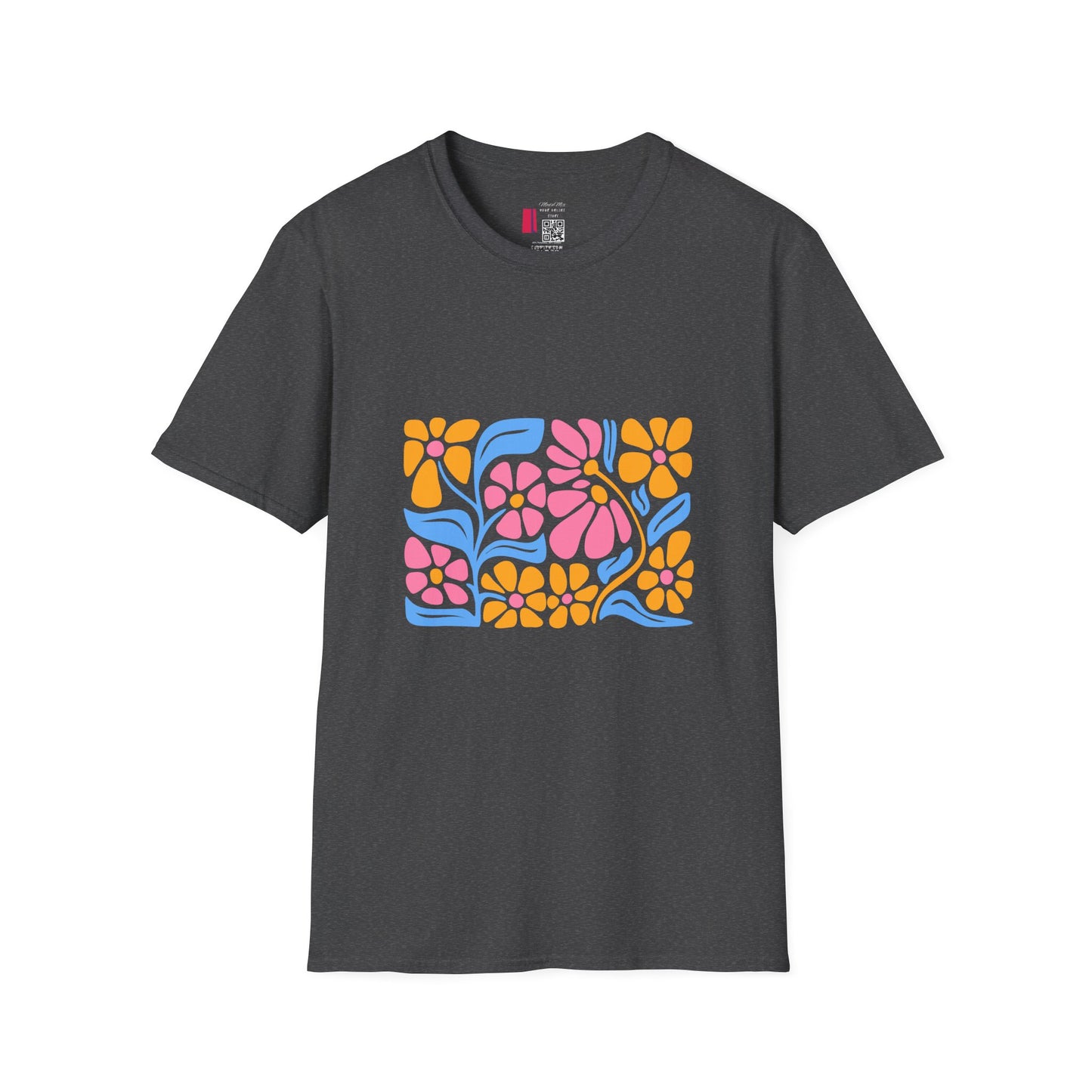 Retro Floral Tee — Colorful 70s Flower Power Graphic T-Shirt