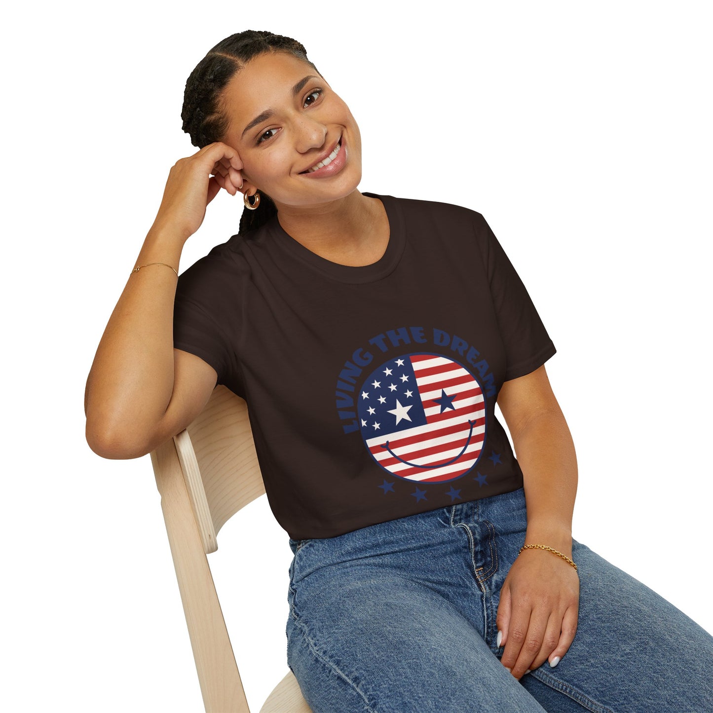 Living the Dream American Flag T-Shirt