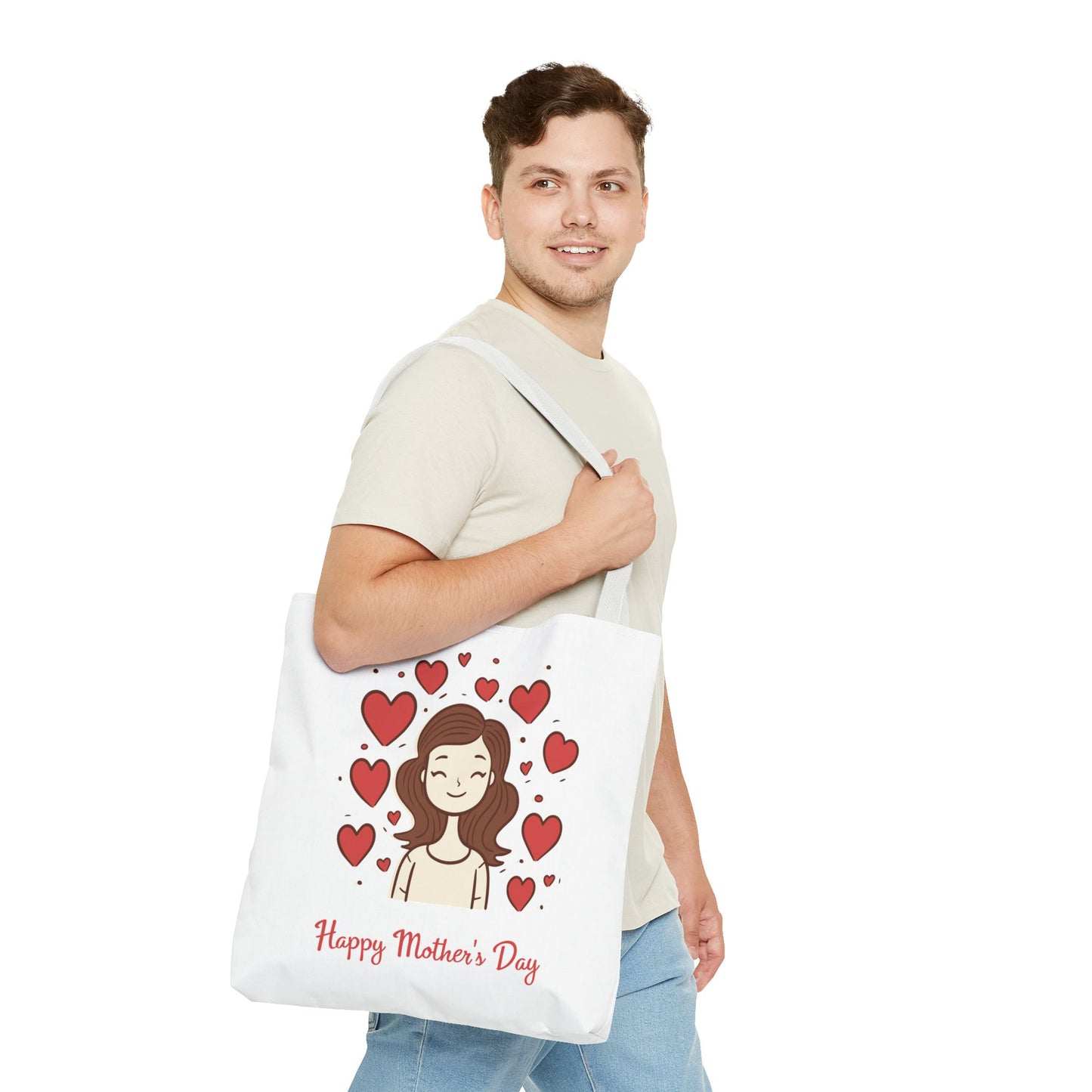Mother's Day Hearts Tote Bag — Happy Mother's Day Gift Tote