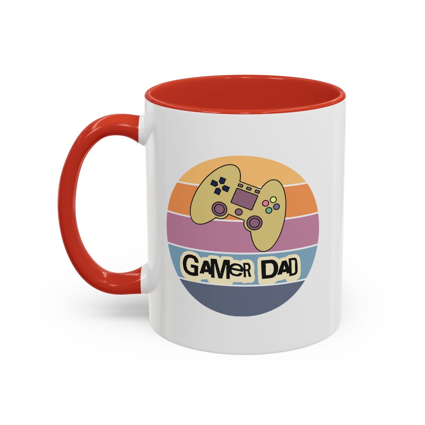 Gamer Dad Coffee Mug — Retro Controller Accent Mug (11/15 oz)