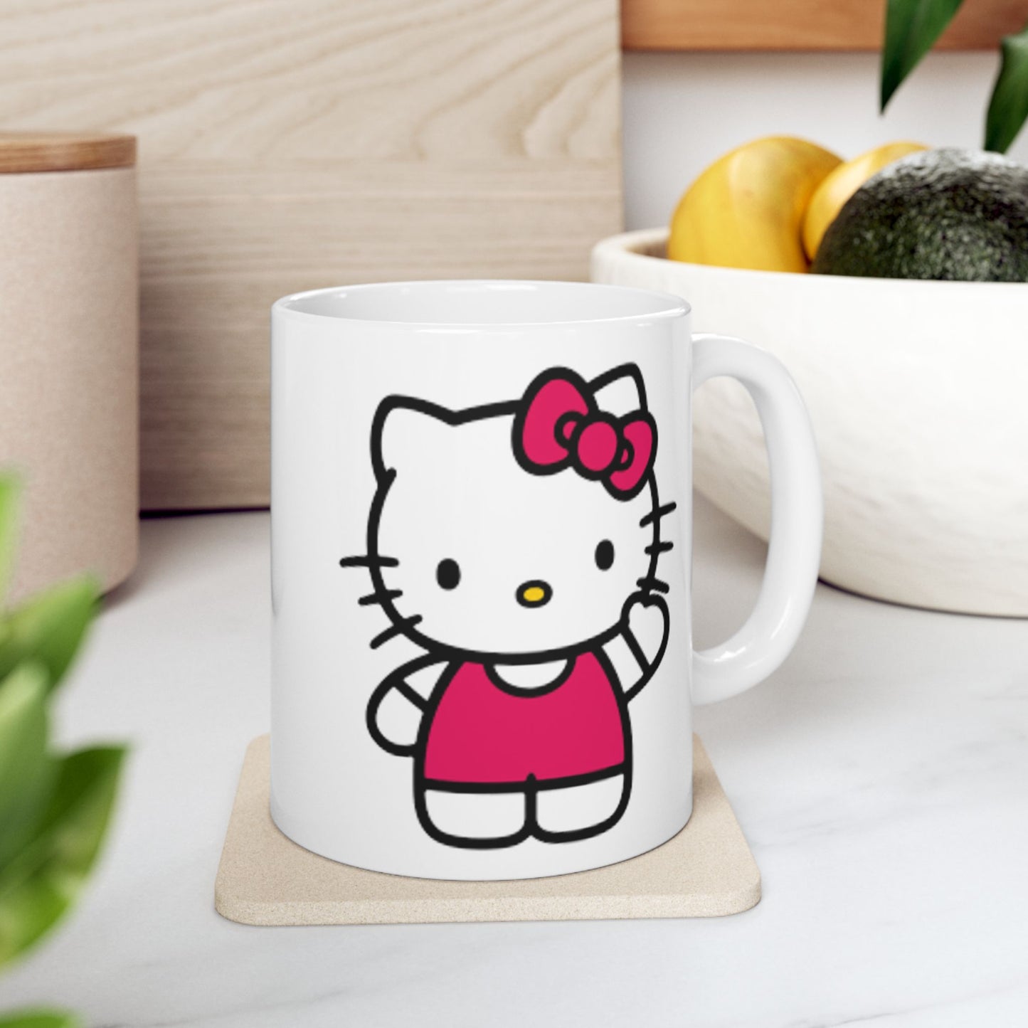 Hello Kitty Ceramic Mug — Cute Pink Character Coffee Cup (11oz, 15oz)