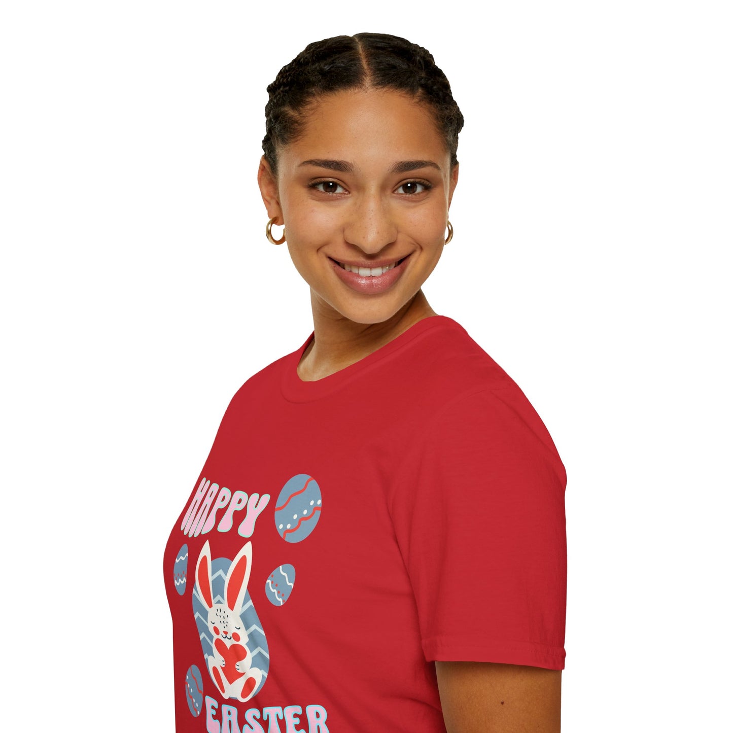 Happy Easter Bunny T-Shirt — Cute Pastel Easter Eggs Design