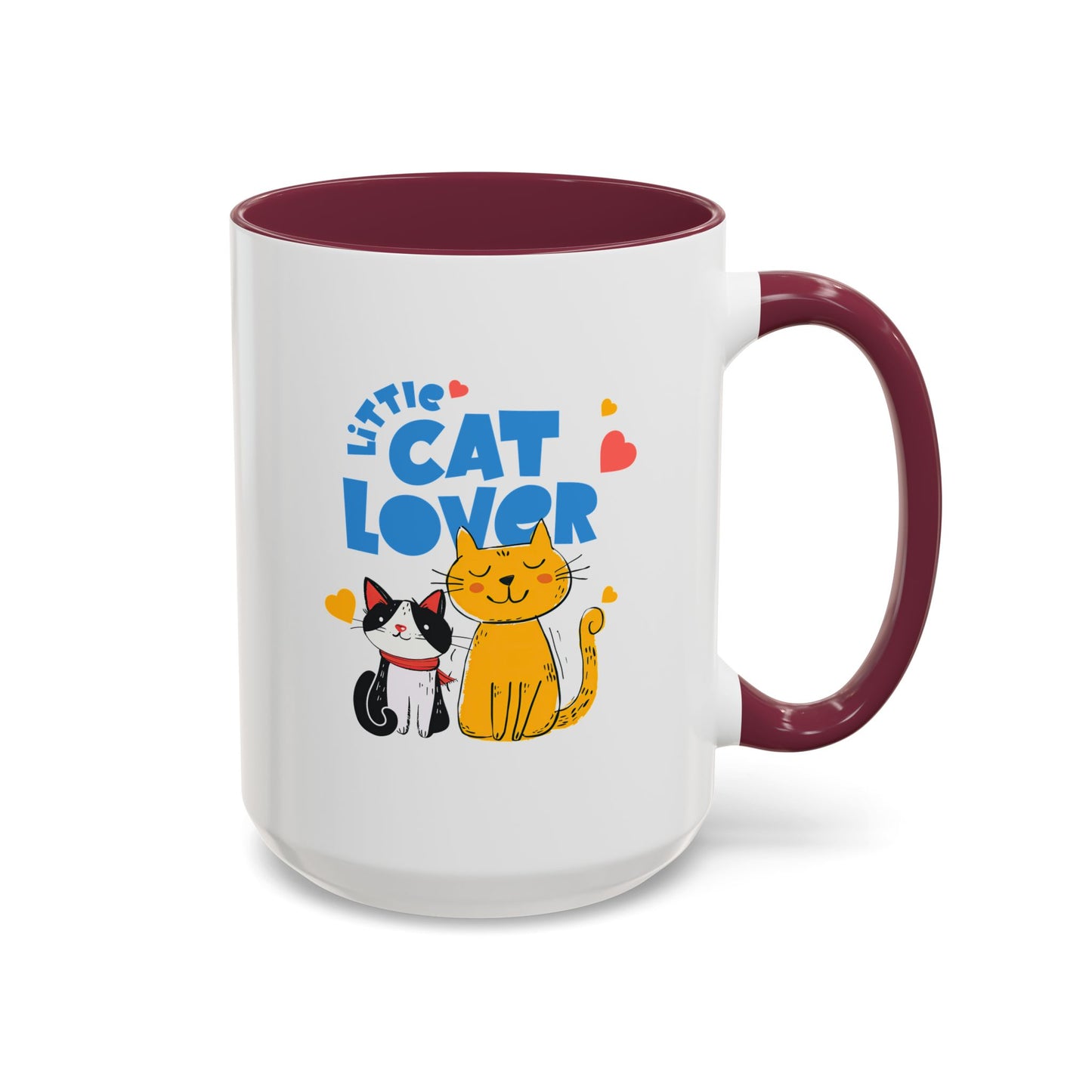 Cat Lover Mug — Colorful 11oz/15oz Ceramic Coffee Cup (Little Cat Lover Design)