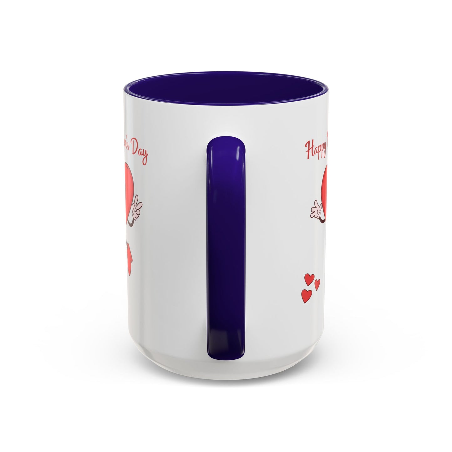 Happy Mother's Day Heart Mug — Cute Retro Heart Mom Coffee Cup (11oz, 15oz)