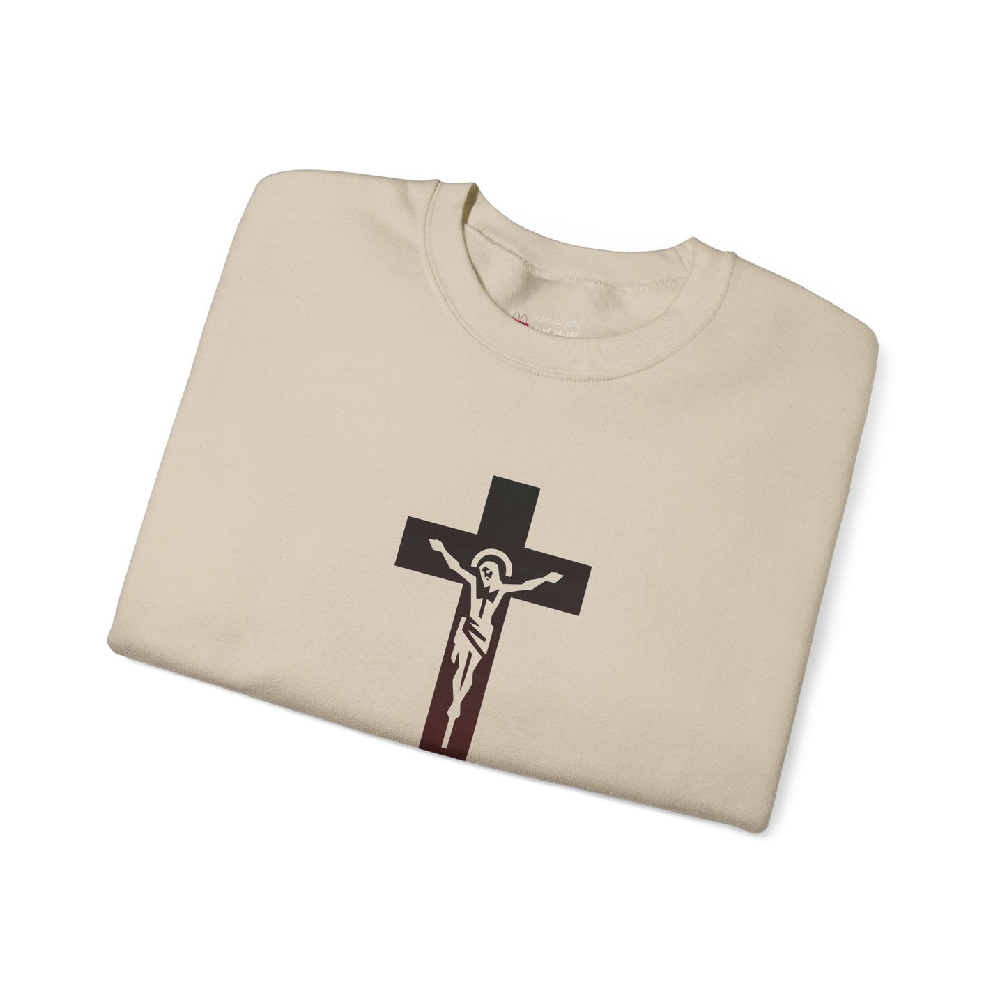 Jesus Cross Crewneck Sweatshirt — "The Way, The Truth, The Life" Christian Pullover