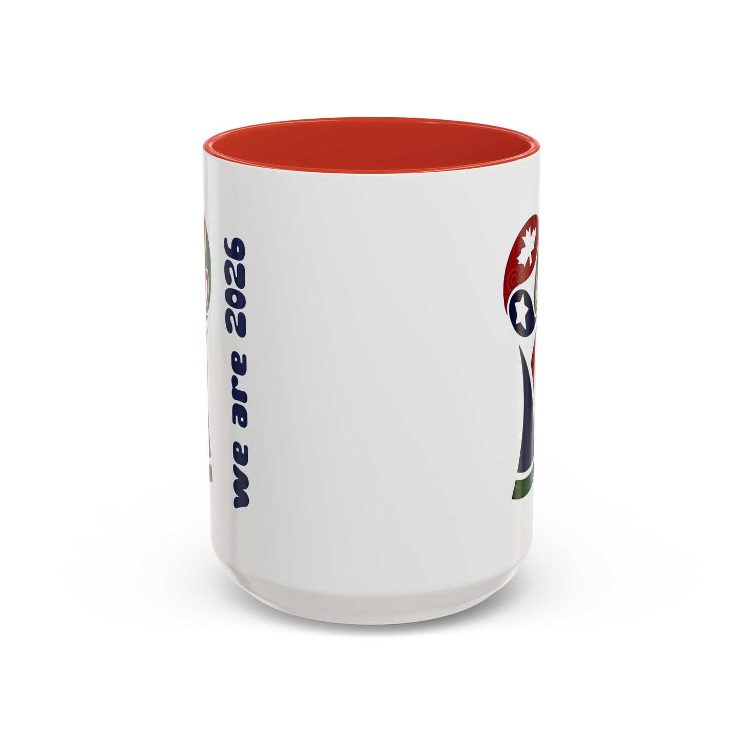 World Cup 2026 Accent Coffee Mug — 'We Are 2026' Soccer Fan Gift