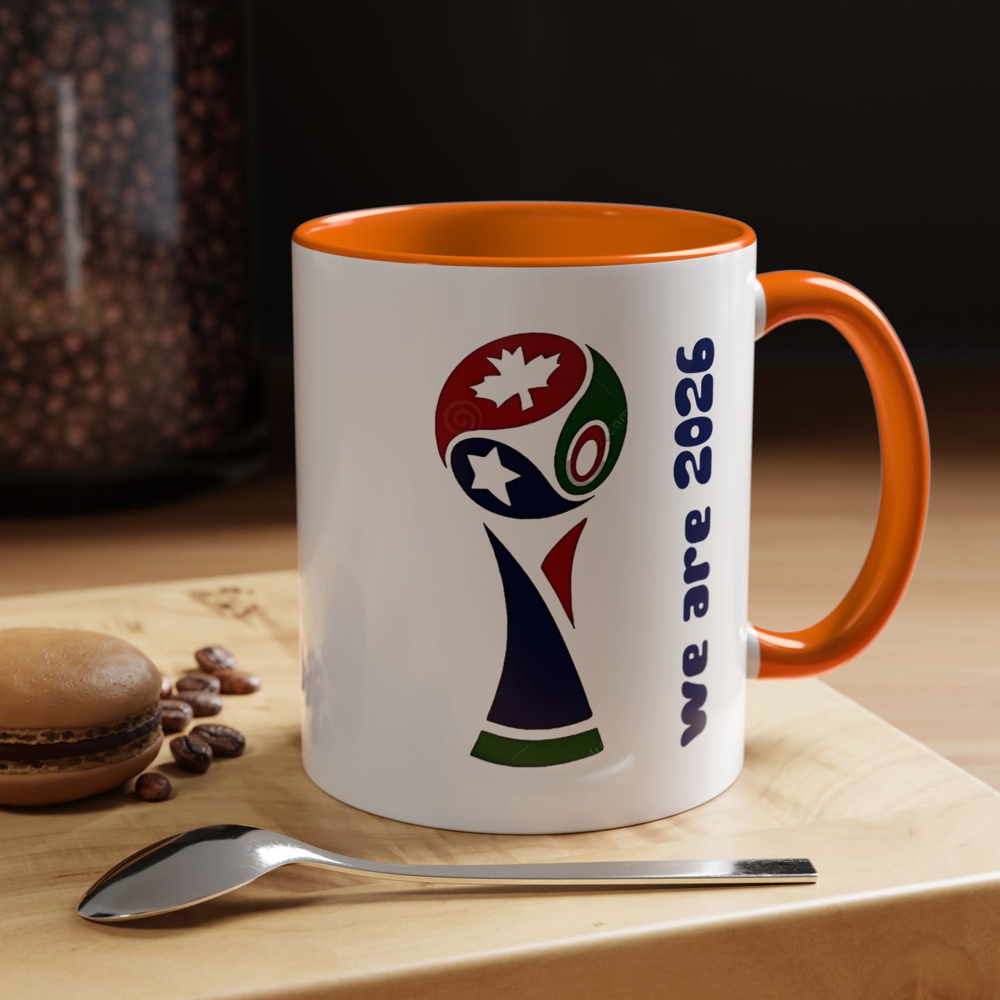 World Cup 2026 Accent Coffee Mug — 'We Are 2026' Soccer Fan Gift