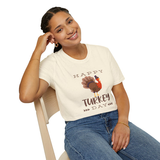 Thanksgiving Unisex Softstyle T-Shirt - Festive Fall Holiday Design